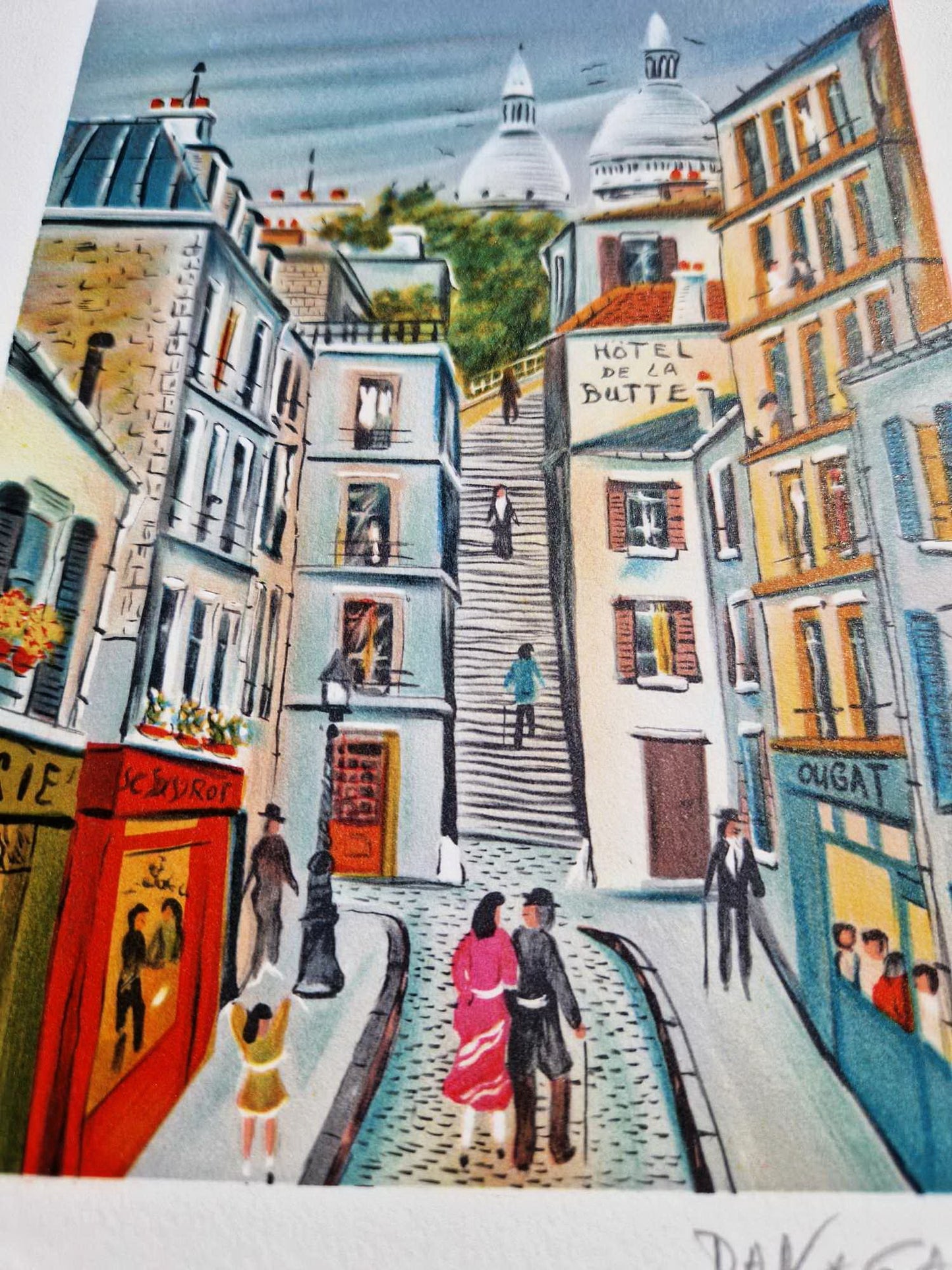 DAN GANDRE – Montmartre – Bazilika Sacré-Cœur (bez rámu), litografia