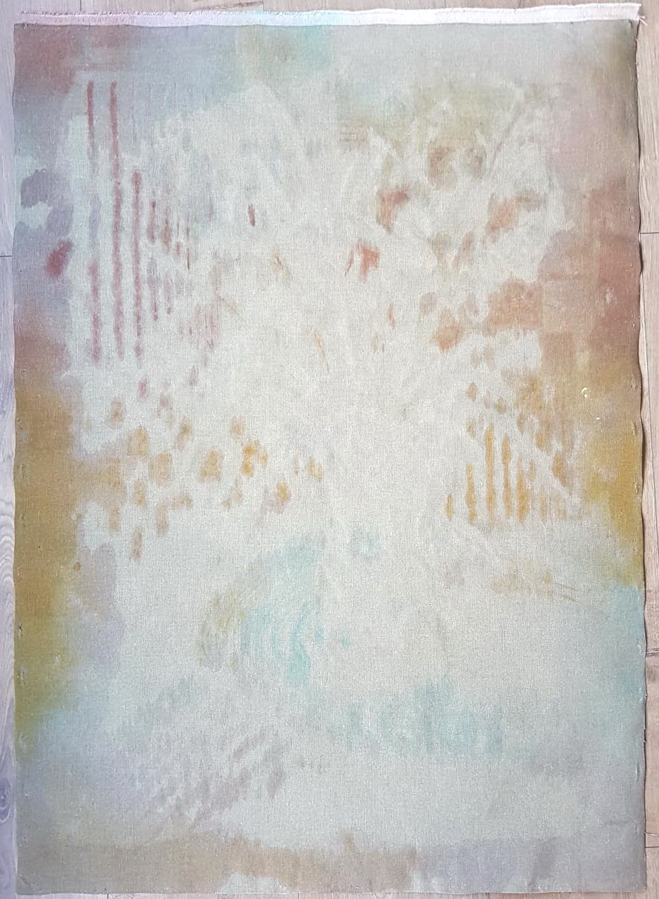 SHAUL KOSMAN - Azure Bloom Resonance (UNIQUE - acrylic/oil painting) (Unframed)