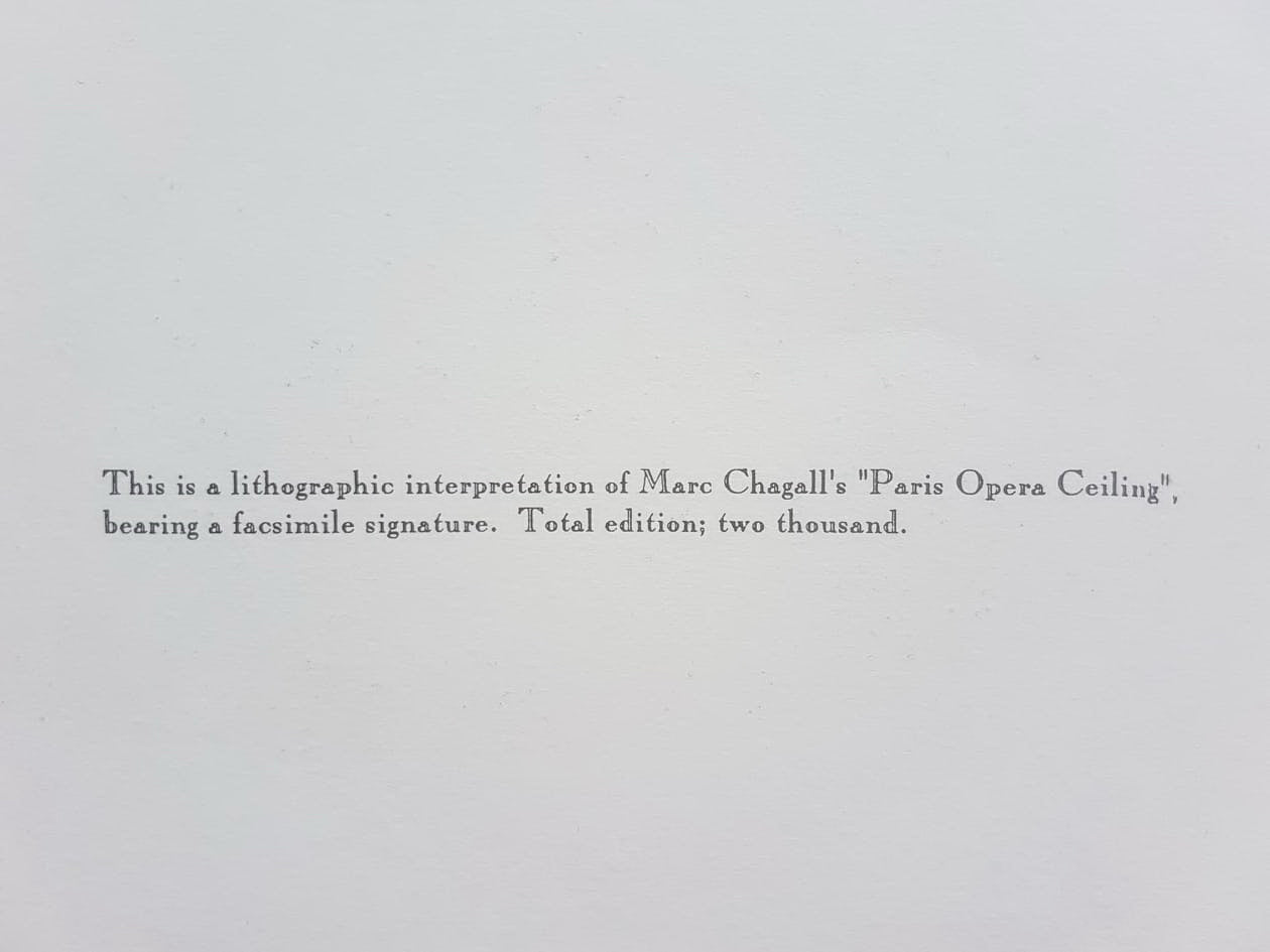 MARC CHAGALL – Parížska opera – strop (nerámované), litografická tlač