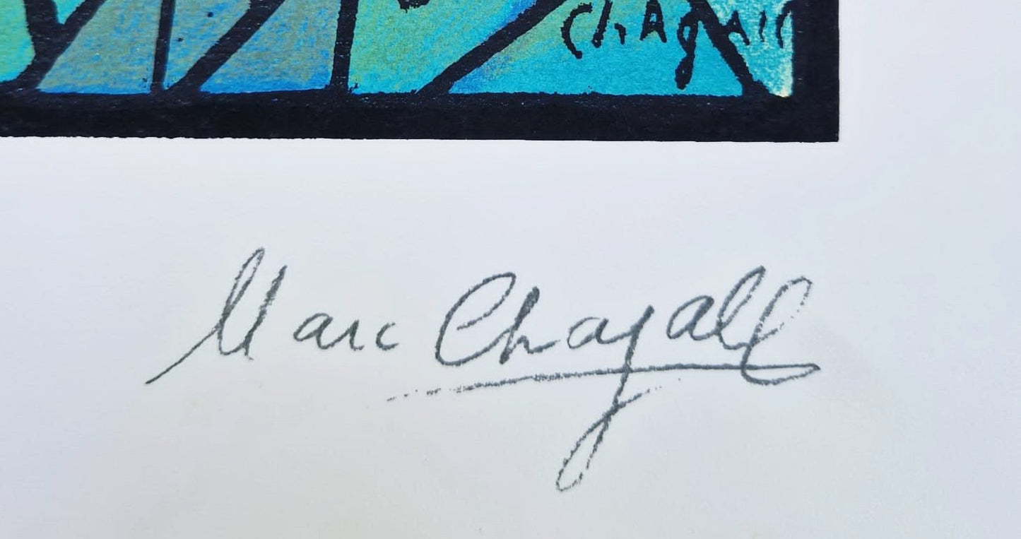 MARC CHAGALL - Gad (Jeruzalemské okná) (Bez rámu), (Certifikát), Serigrafia