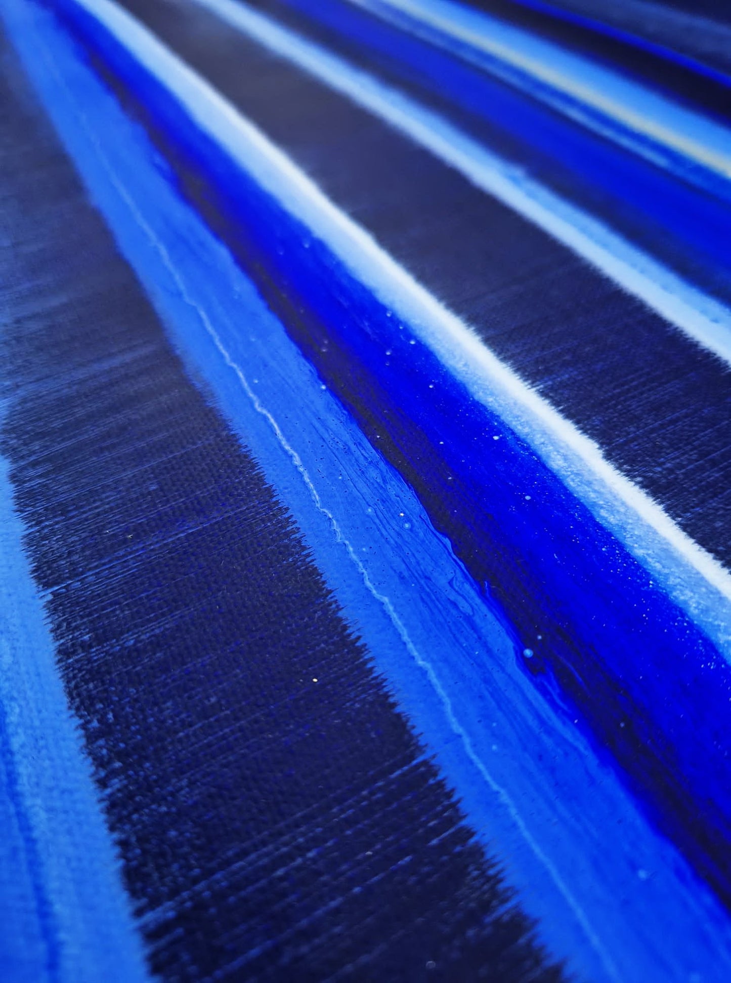 YOAV BRENER - Indigo Rhythm (UNIQUE - acrylic/oil painting) (Unframed)
