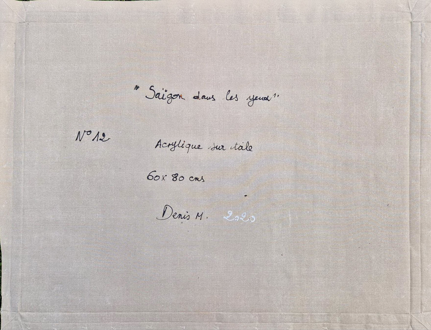 DENIS MARCON - Saigon dans les yeux N.12 (CERTIFIKÁT) (JEDINEČNÝ - olejomaľba/akryl)