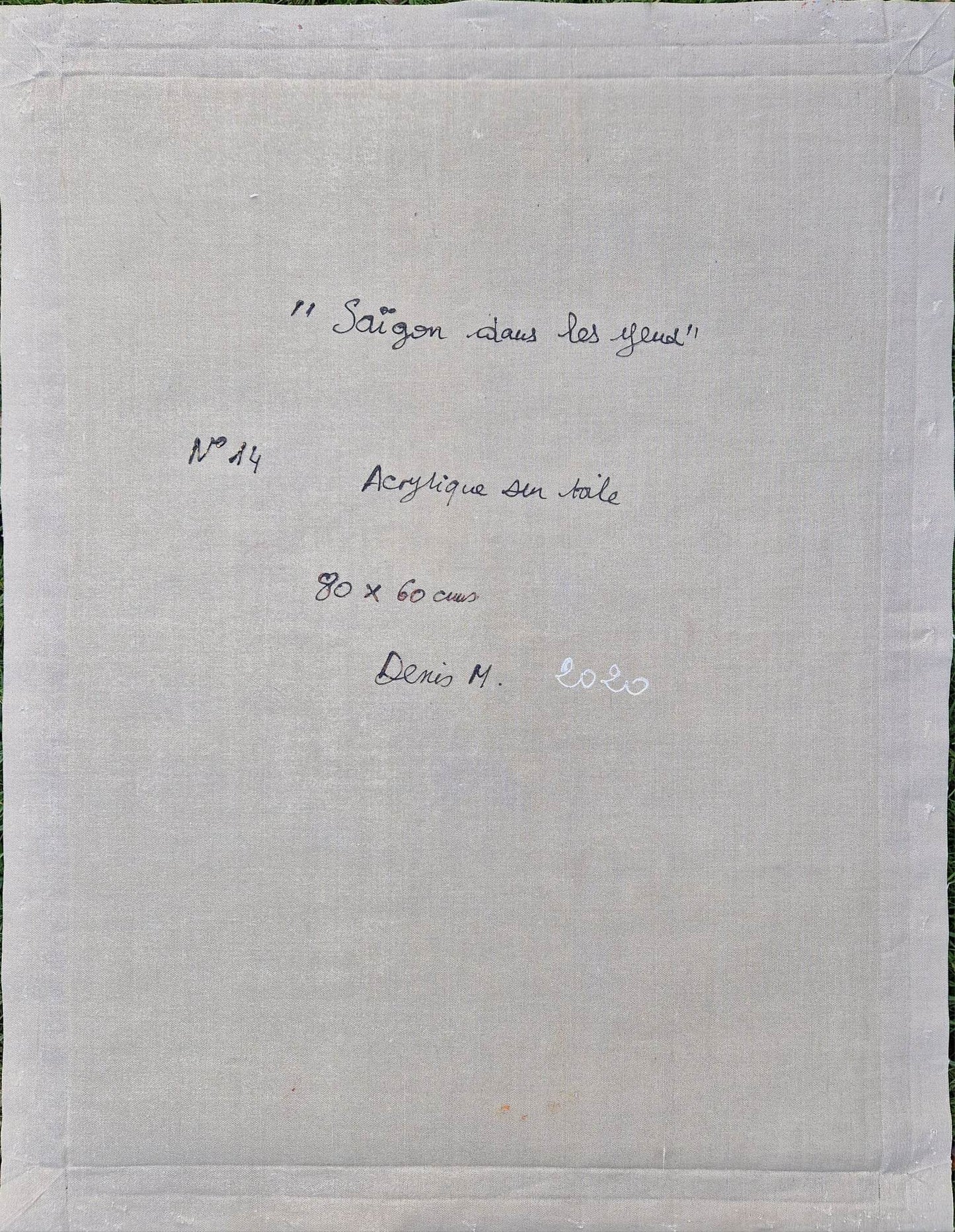 DENIS MARCON - Saigon dans les yeux N.14 (CERTIFIKÁT) (JEDINEČNÝ - olejomaľba/akryl)