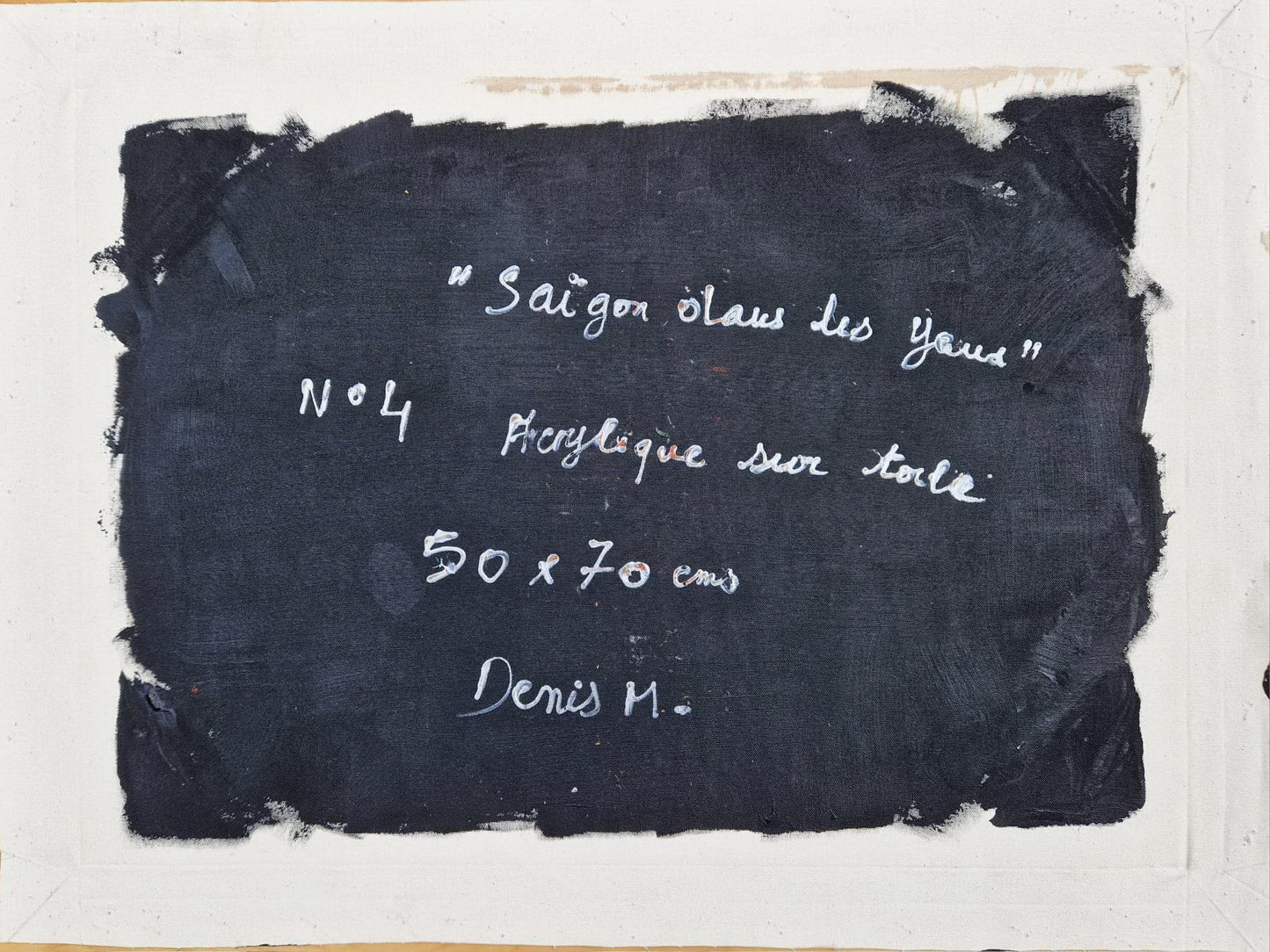 DENIS MARCON - Saigon dans les yeux N.4 (CERTIFICATE) (UNIQUE - oilpainting/acrylic)