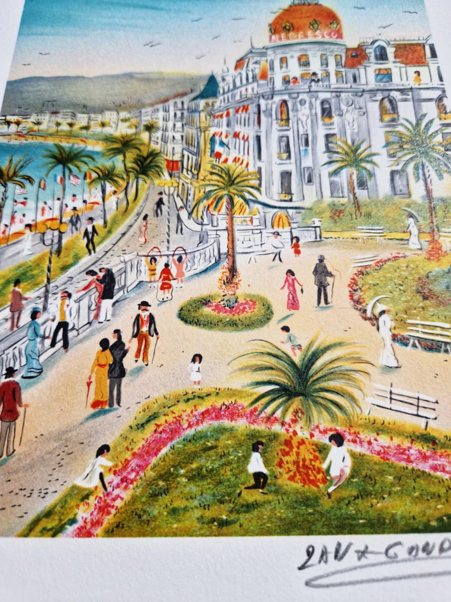 DAN GANDRE – Hotel Negresco - Nice (bez rámu), litografia