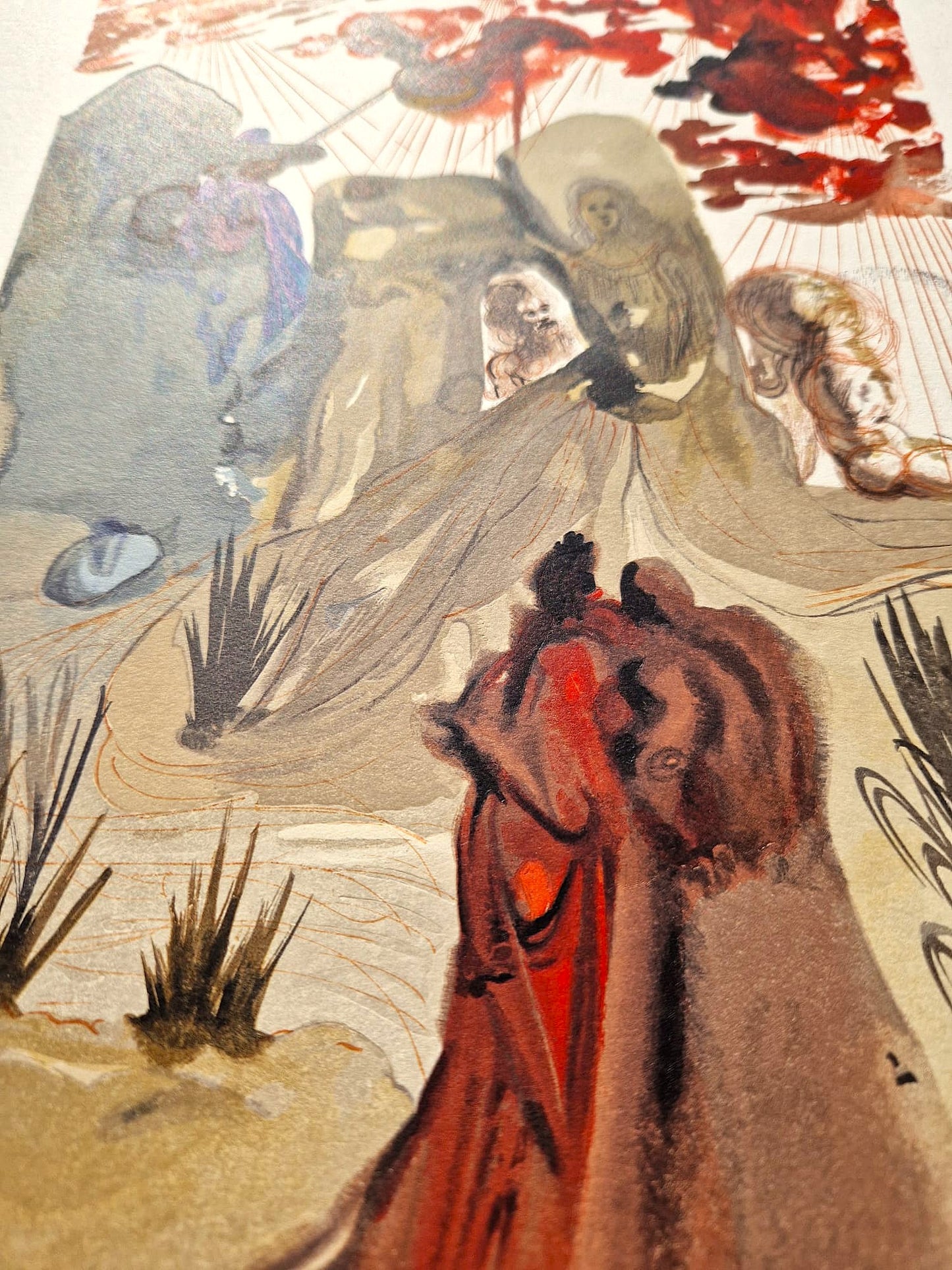 SALVADOR DALI - Božský les (Dante - Božská komédia) (Bez rámu) Drevoryt