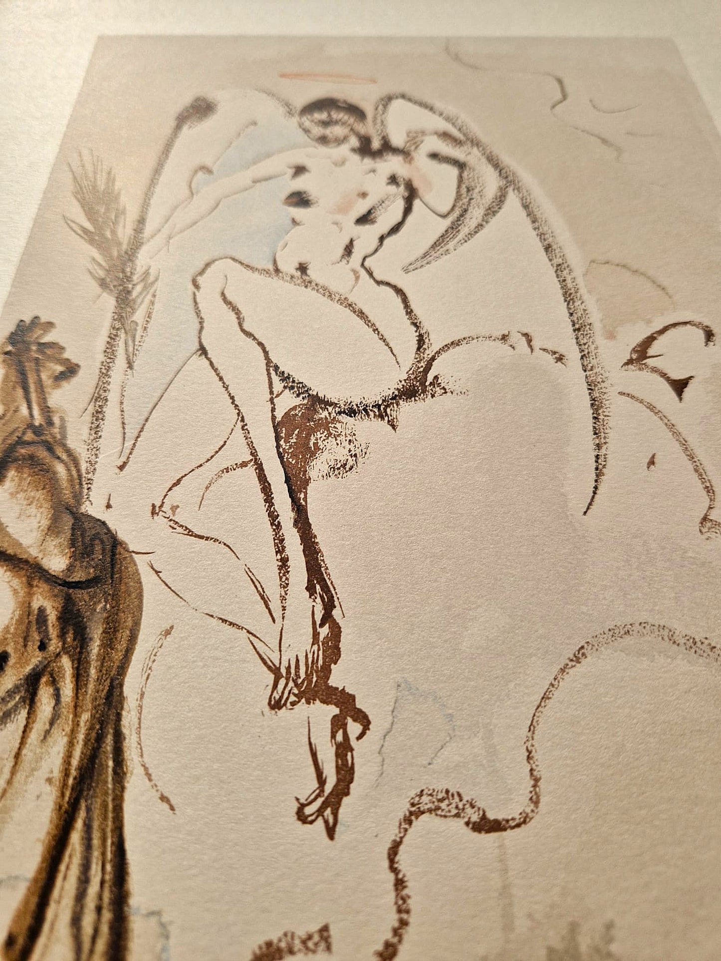 SALVADOR DALI - Archanjel Gabriel (Dante - Božská komédia) (Bez rámu) Drevoryt