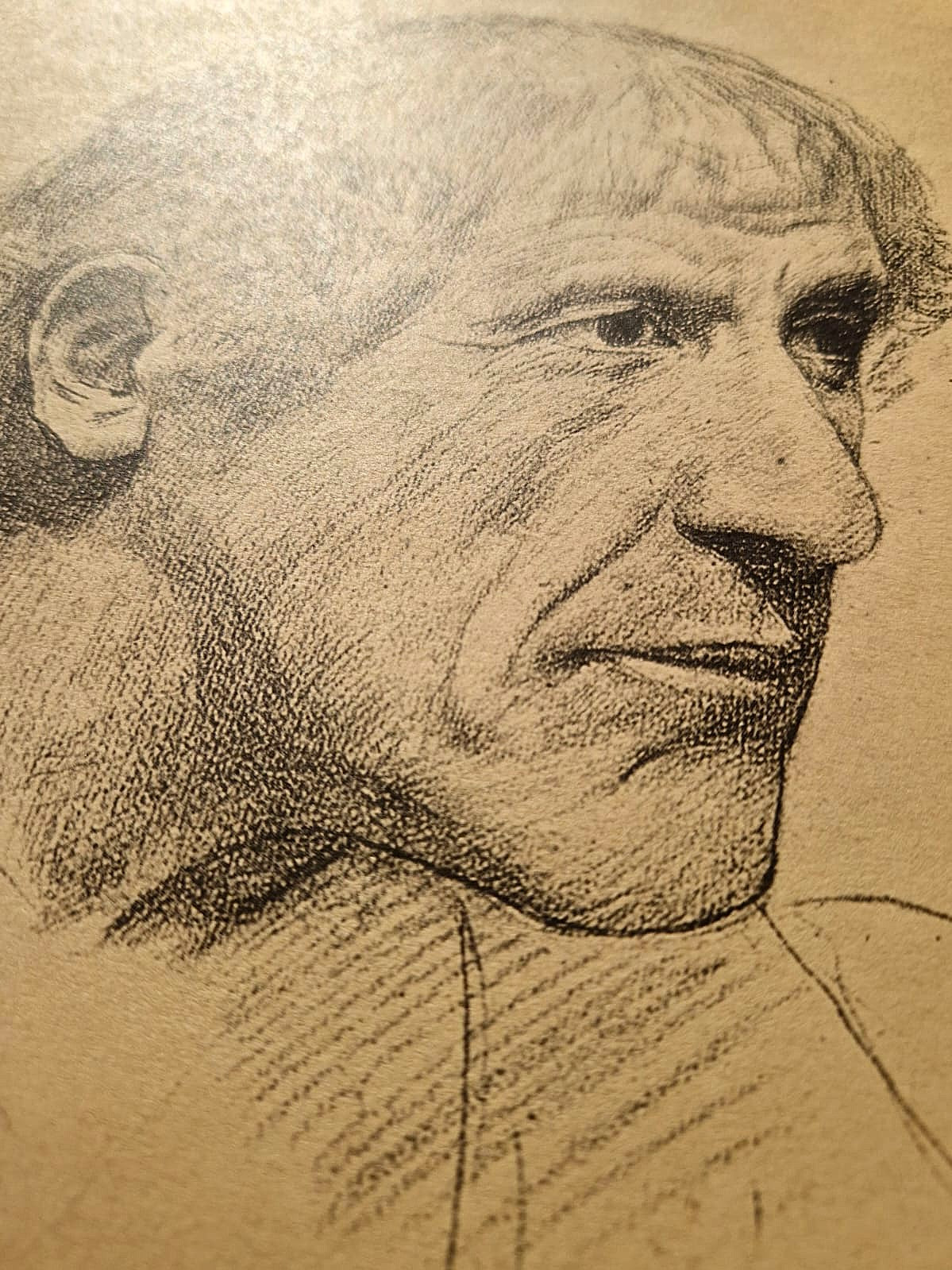 GUSTAV KLIMT – Portrét starca s rysacím perom (bez rámu), litografická tlač