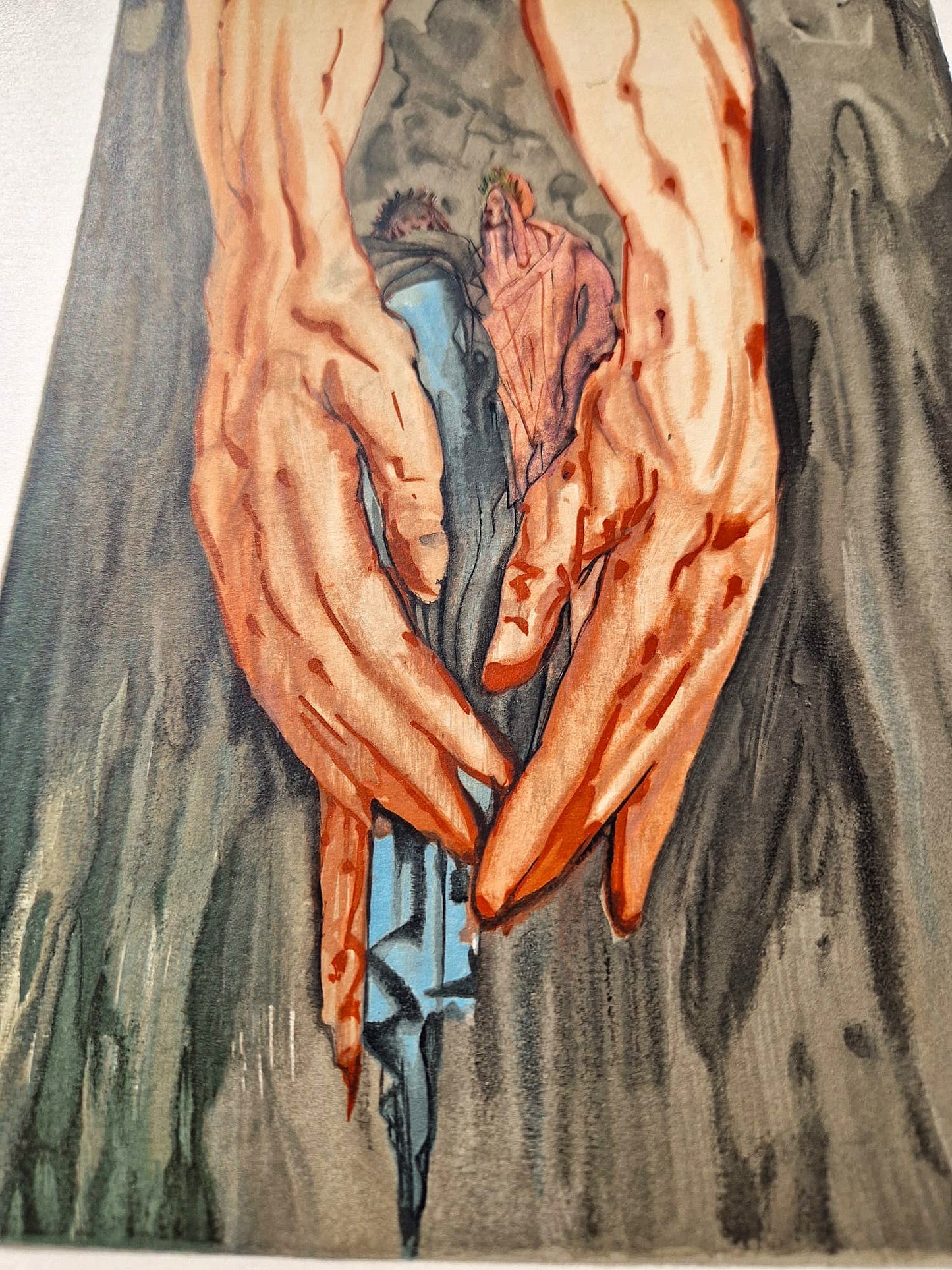 SALVADOR DALI - In the Hands of Antaeus (Dante - Divine Comedy) (Unframed) Woodcut