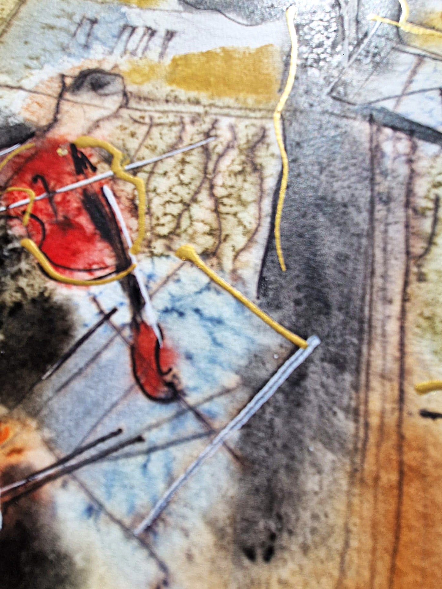 MICHAEL ROZENVAIN - Conductor & Musicians (UNIQUE - Watercolor) (Unframed)