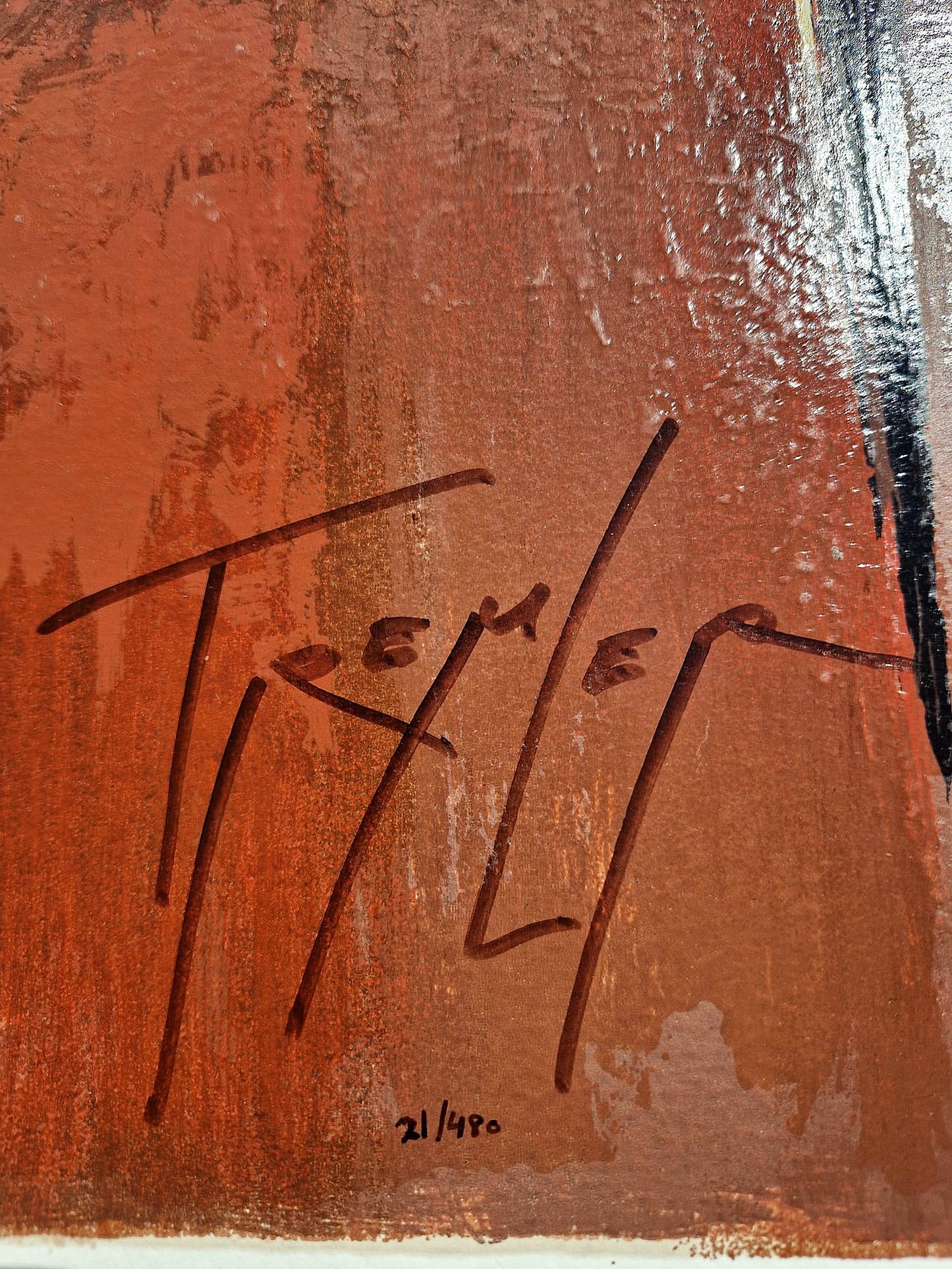 YURI TREMLER – Piano v červenom (bez rámu), serigrafia