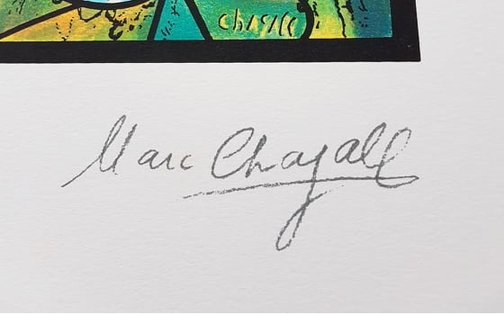 MARC CHAGALL – Issachar (edícia Jeruzalemské okná) (Bez rámu), (Certifikát), Serigrafia