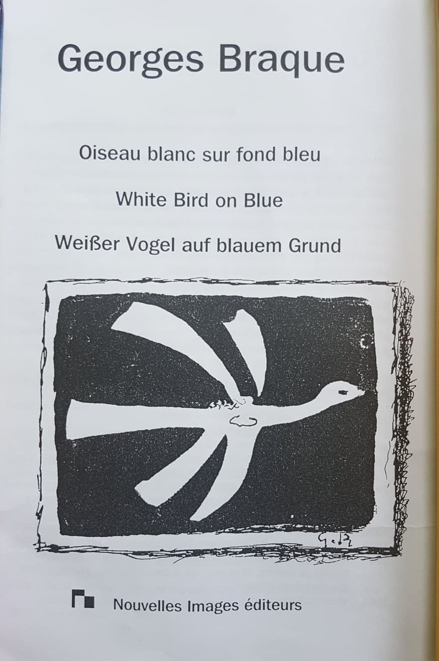 GEORGES BRAQUE - White bird on Blue (Unframed) Serigraph