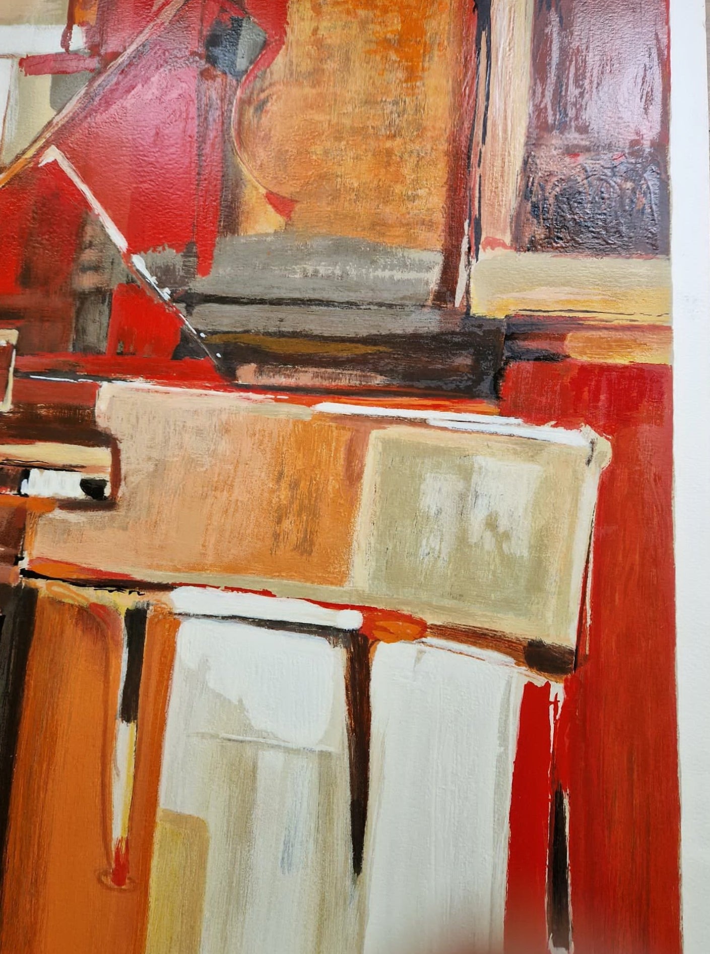 YURI TREMLER - Piano in Red (Unframed), Serigraph