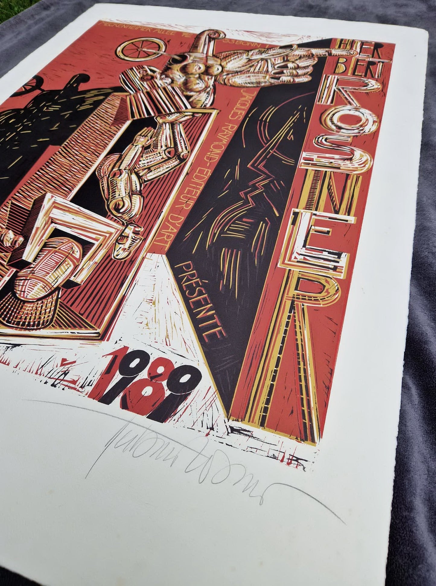HERBERT ROSNER - Jacques Raymond Présente Herbert Rosner (Unframed), Woodcut / Linocut
