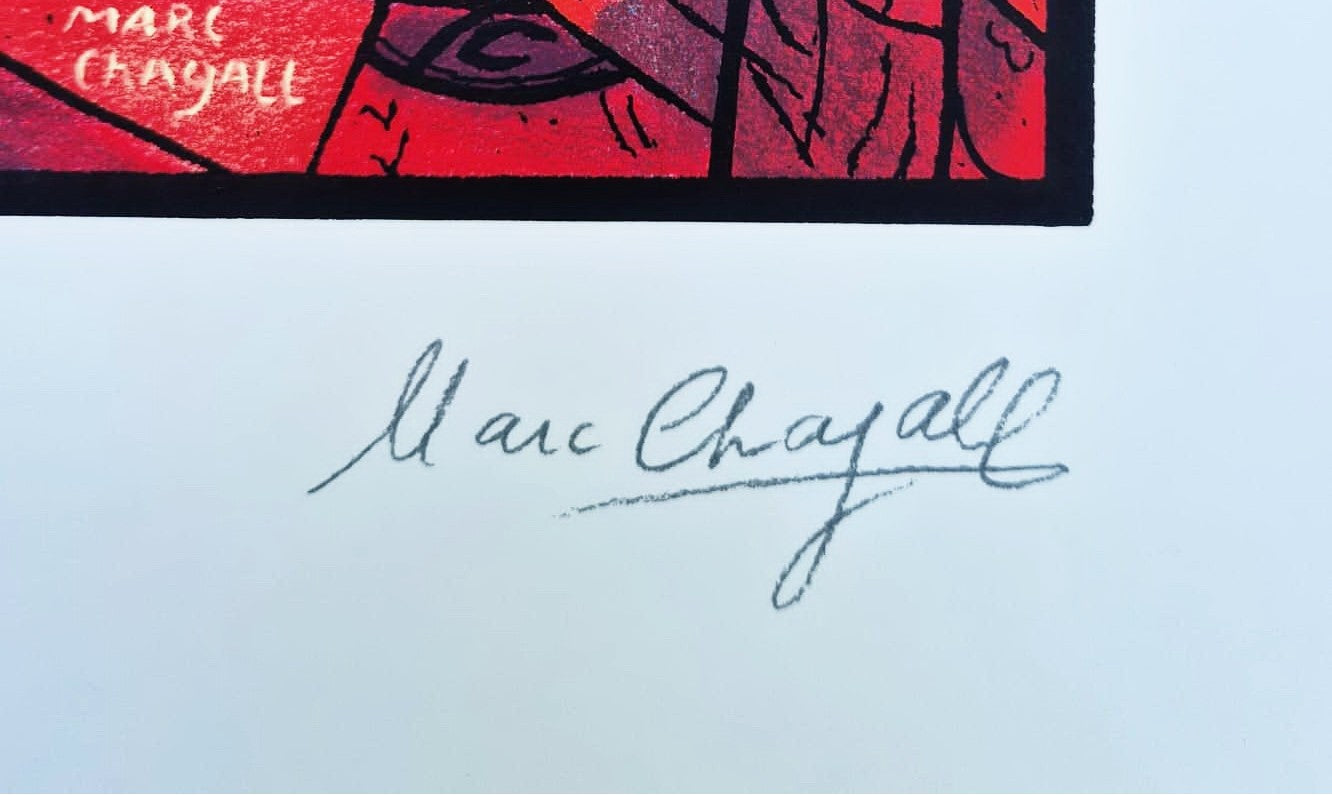 MARC CHAGALL – Zebulon (edícia Jeruzalemské okná) (bez rámu), (Certifikát), Serigrafia