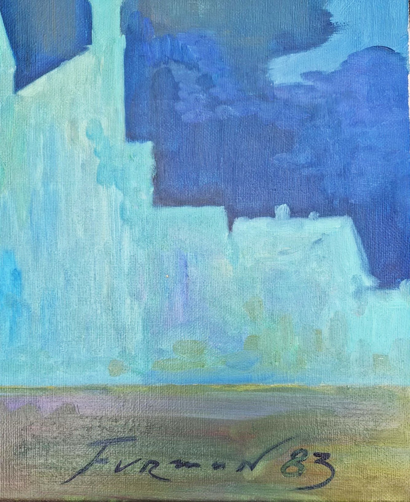 MARK FURMAN - Kvety nad mestom (JEDINEČNÝ - Olejomaľba)