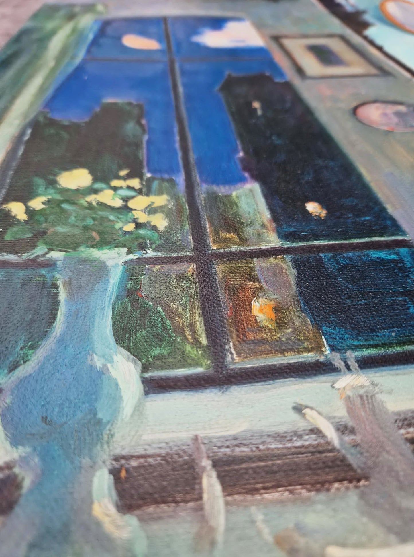 MARK FURMAN - Midnight Muse in Berlin  (UNIQUE - Oil painting )
