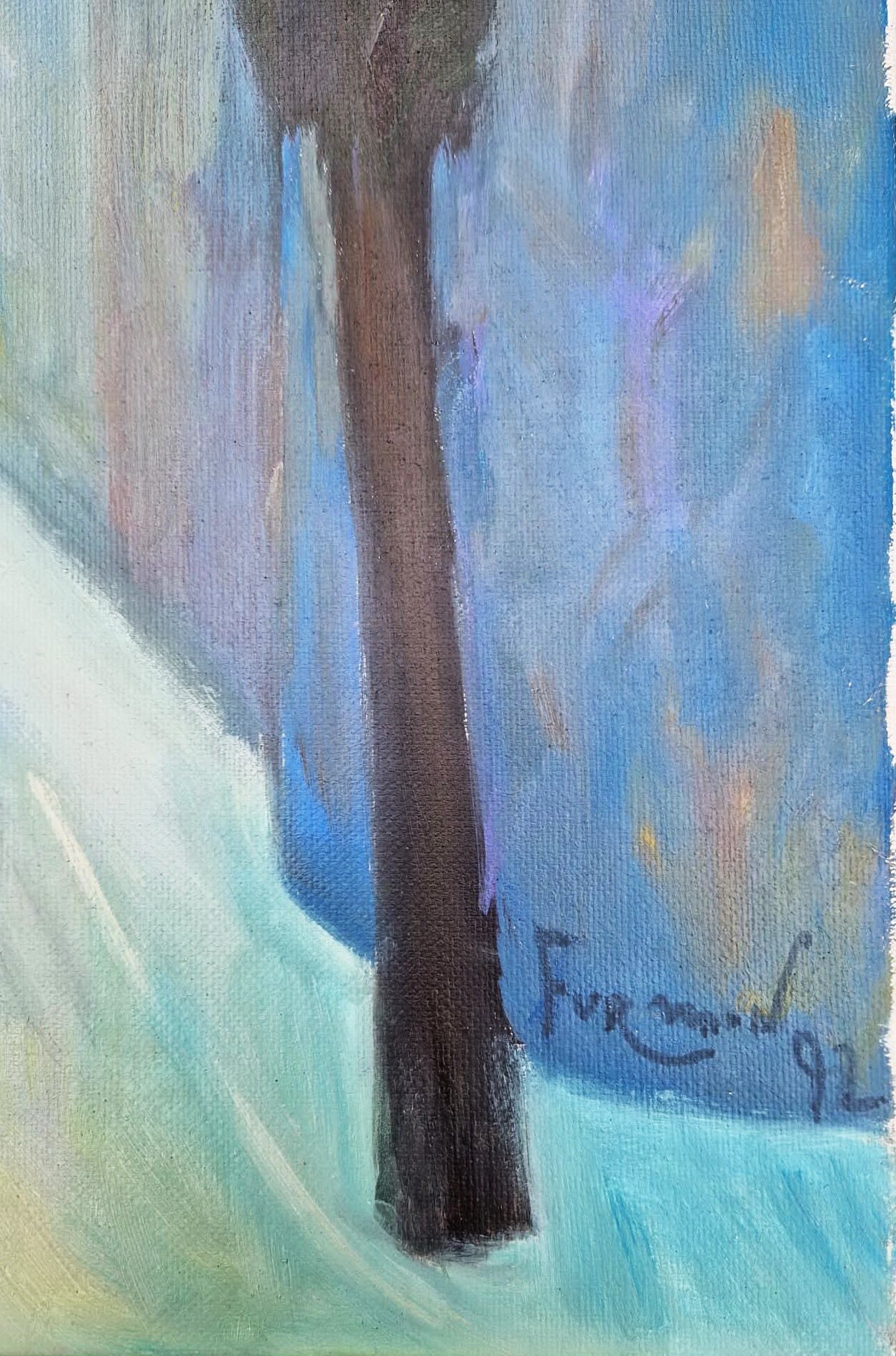 MARK FURMAN - Mesačný svit nad starovekým mestom (UNIKÁT - Olejomaľba)