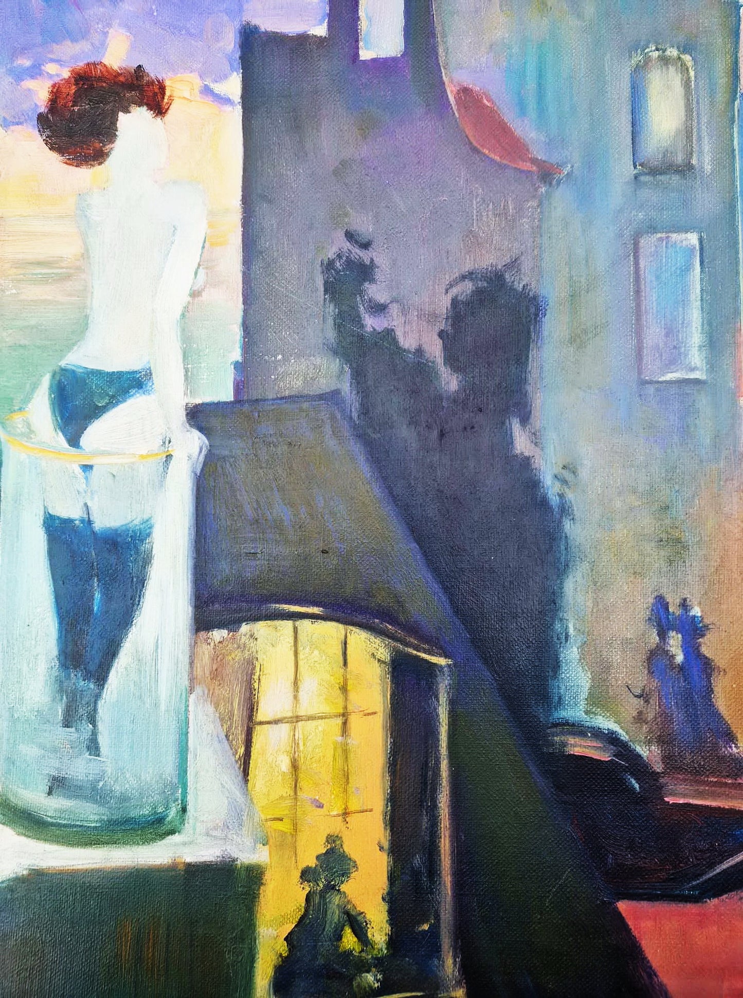 MARK FURMAN - Floating Dreams over Berlin (UNIQUE - Oil painting)