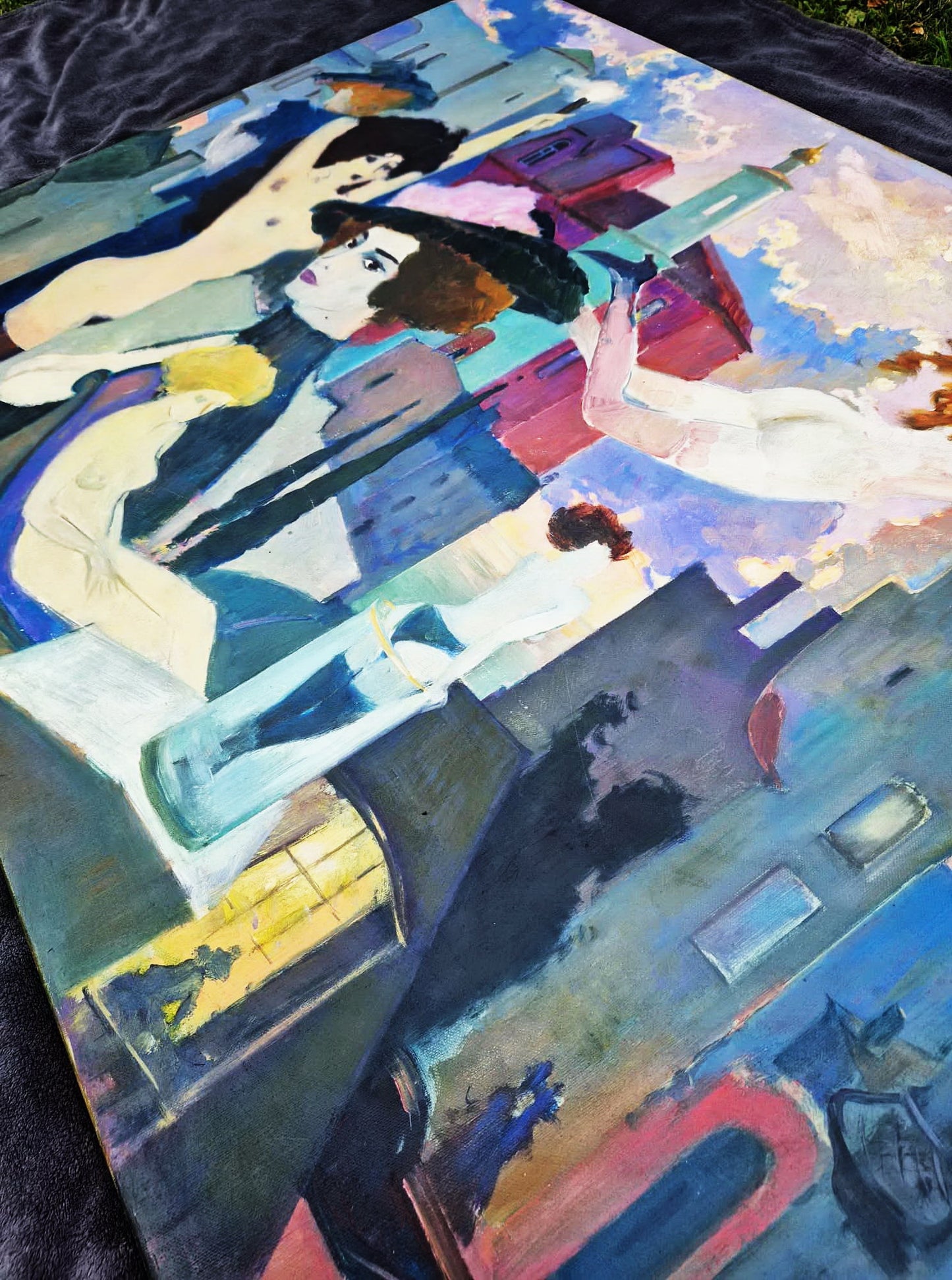 MARK FURMAN - Floating Dreams over Berlin (UNIQUE - Oil painting)