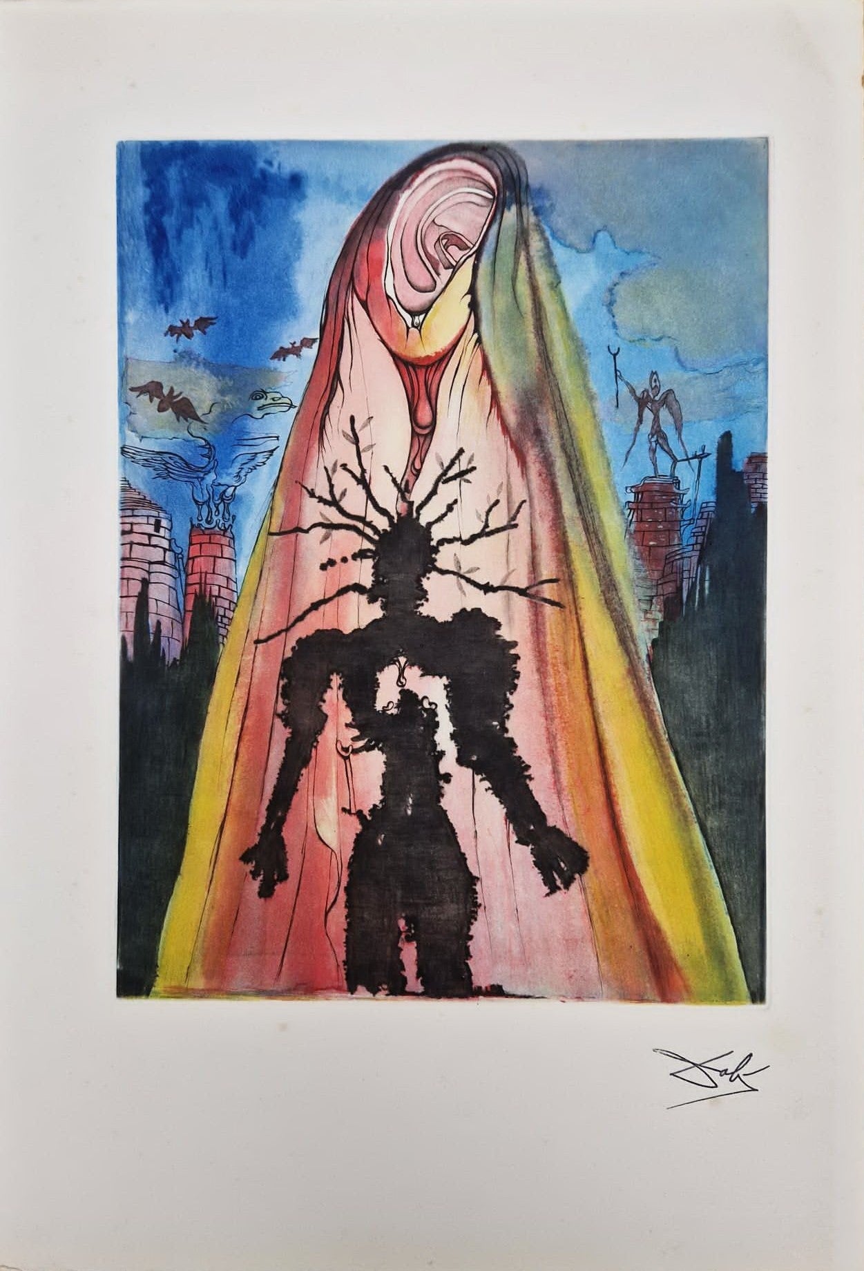 SALVADOR DALI - The Ghost Tells the Story of the Murder (Hamlet Suite) (DISCOUNT!) (Unframed), Etching