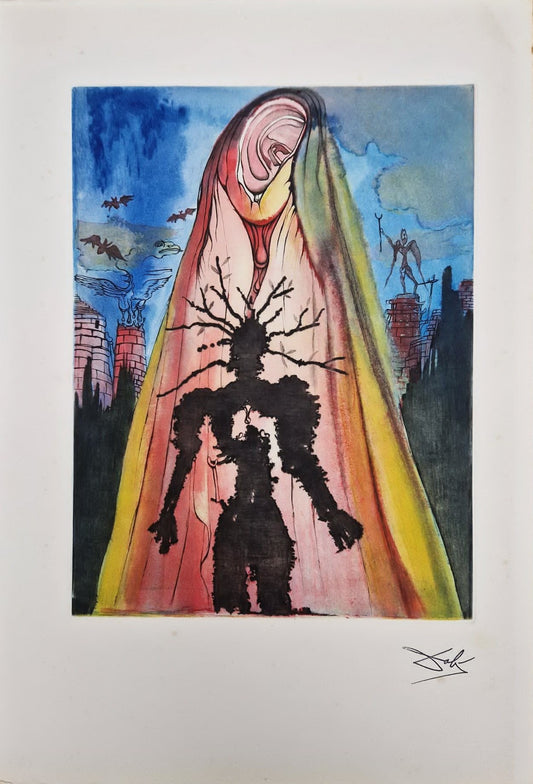 SALVADOR DALI - The Ghost Tells the Story of the Murder (Hamlet Suite) (DISCOUNT!) (Unframed), Etching