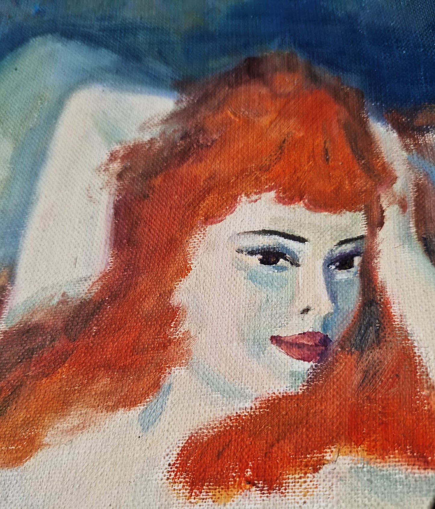 MARK FURMAN - Ryšavá múza (UNIKÁT – Olejomaľba)