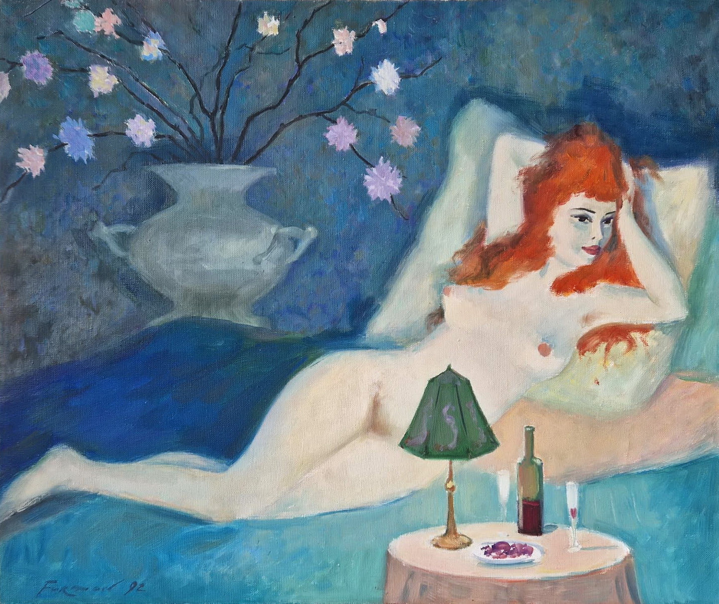MARK FURMAN - Ryšavá múza (UNIKÁT – Olejomaľba)