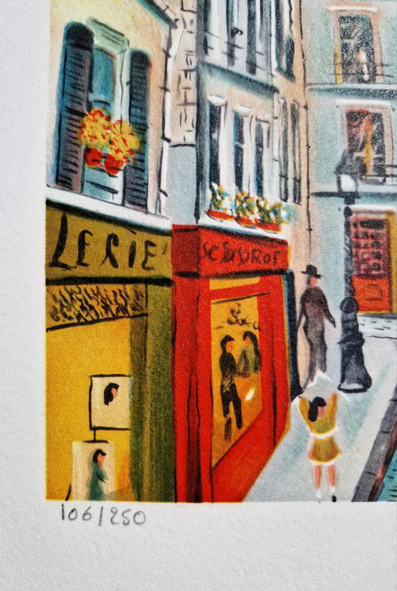 DAN GANDRE – Montmartre – Bazilika Sacré-Cœur (bez rámu), litografia