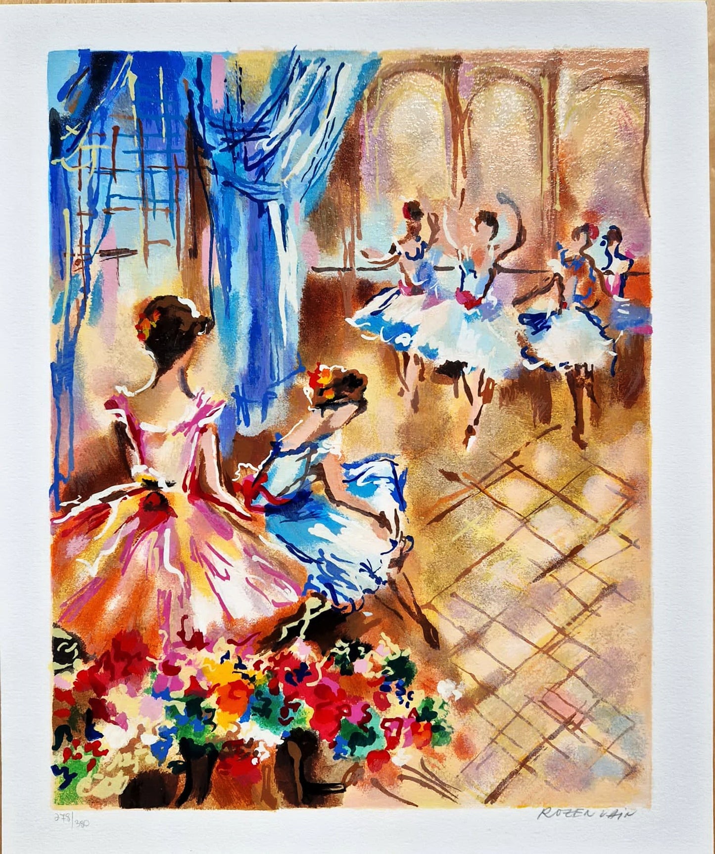 MICHAEL ROZENVAIN - Melodie Ballerina (Unframed) Serigraph