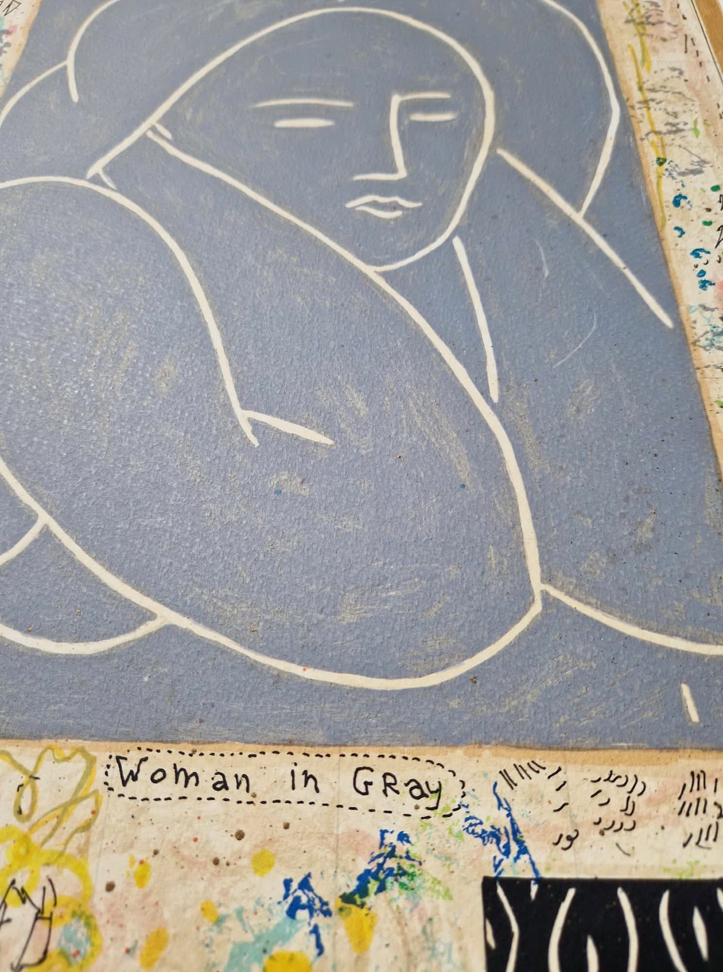 MICHAEL EISEMANN - Žena v sivej (bez rámu) litografia