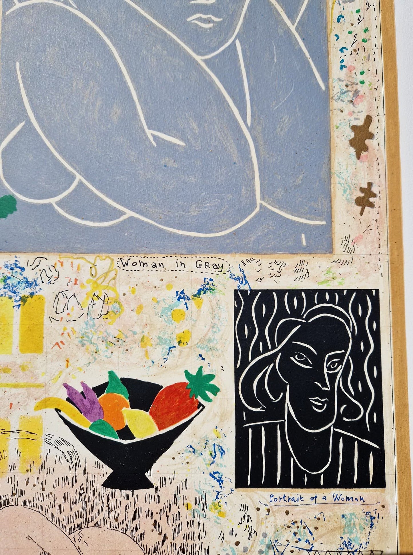 MICHAEL EISEMANN - Žena v sivej (bez rámu) litografia