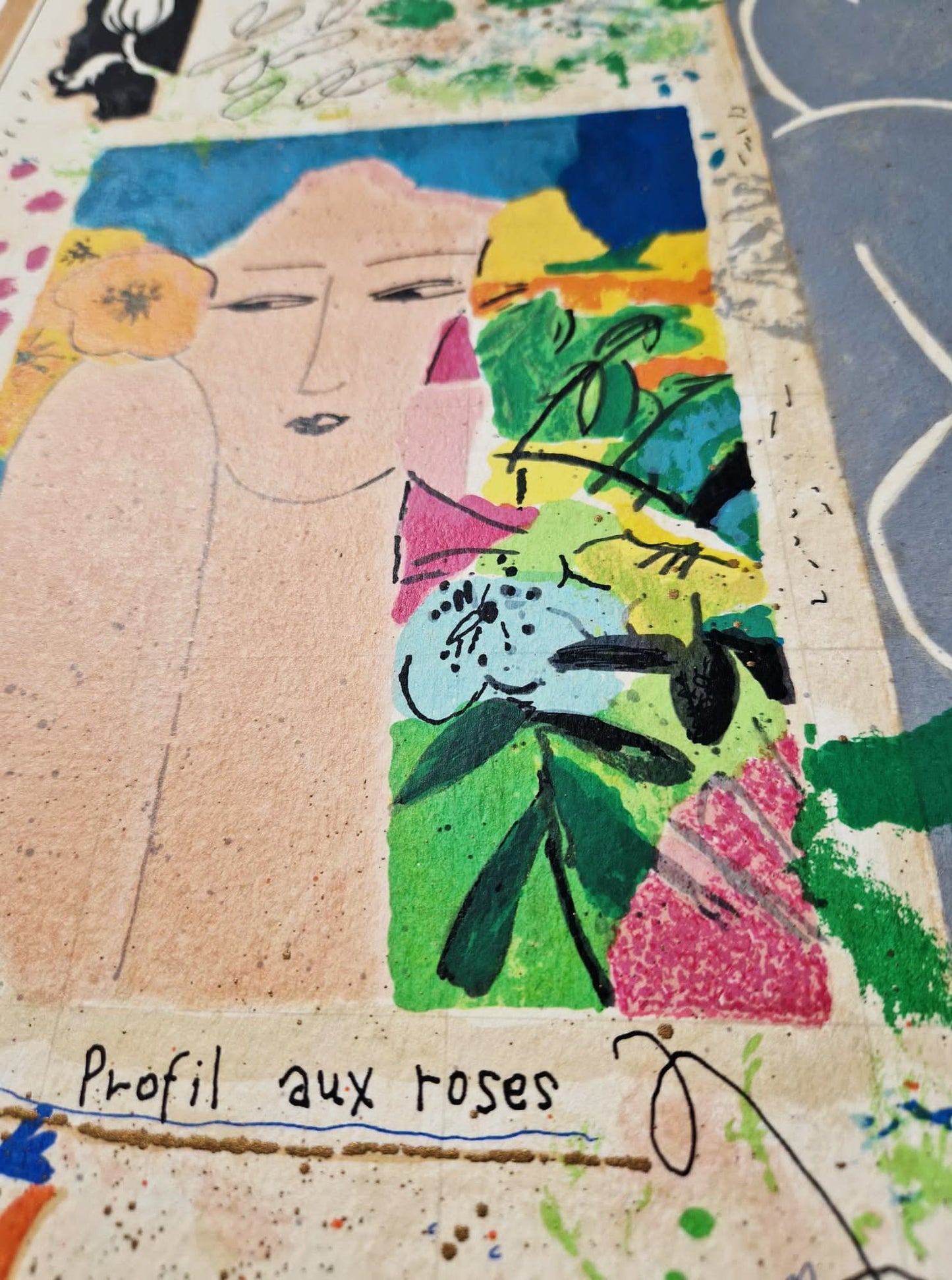 MICHAEL EISEMANN - Žena v sivej (bez rámu) litografia