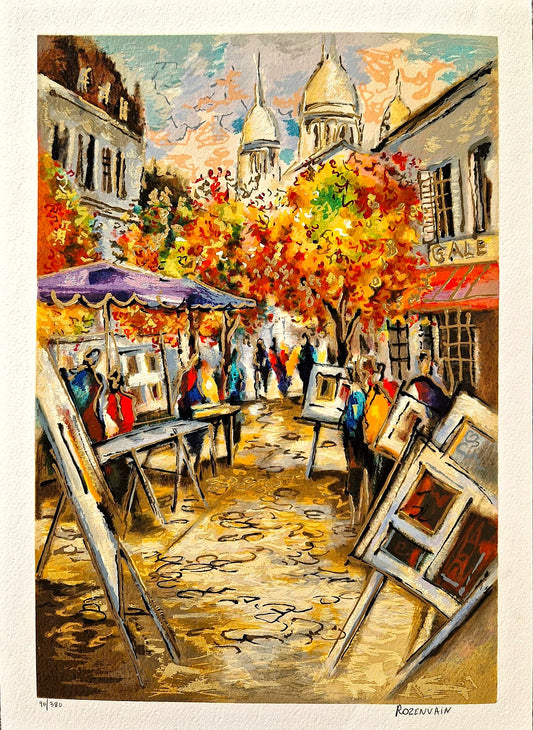 MICHAEL ROZENVAIN - Artistic Plaza (Unframed) Serigraph