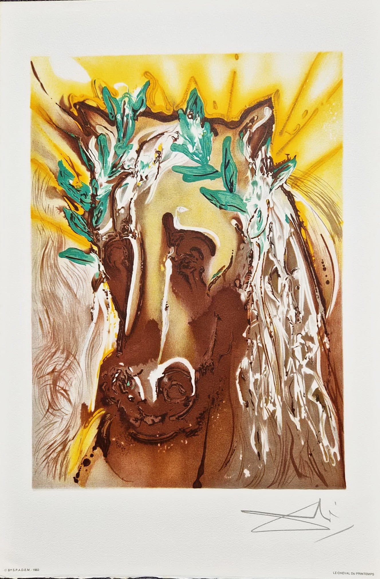 SALVADOR DALI - Le Cheval du Printemps (Certificate) (Unframed) Original lithograph by S.P.A.D.E.M (Israel)