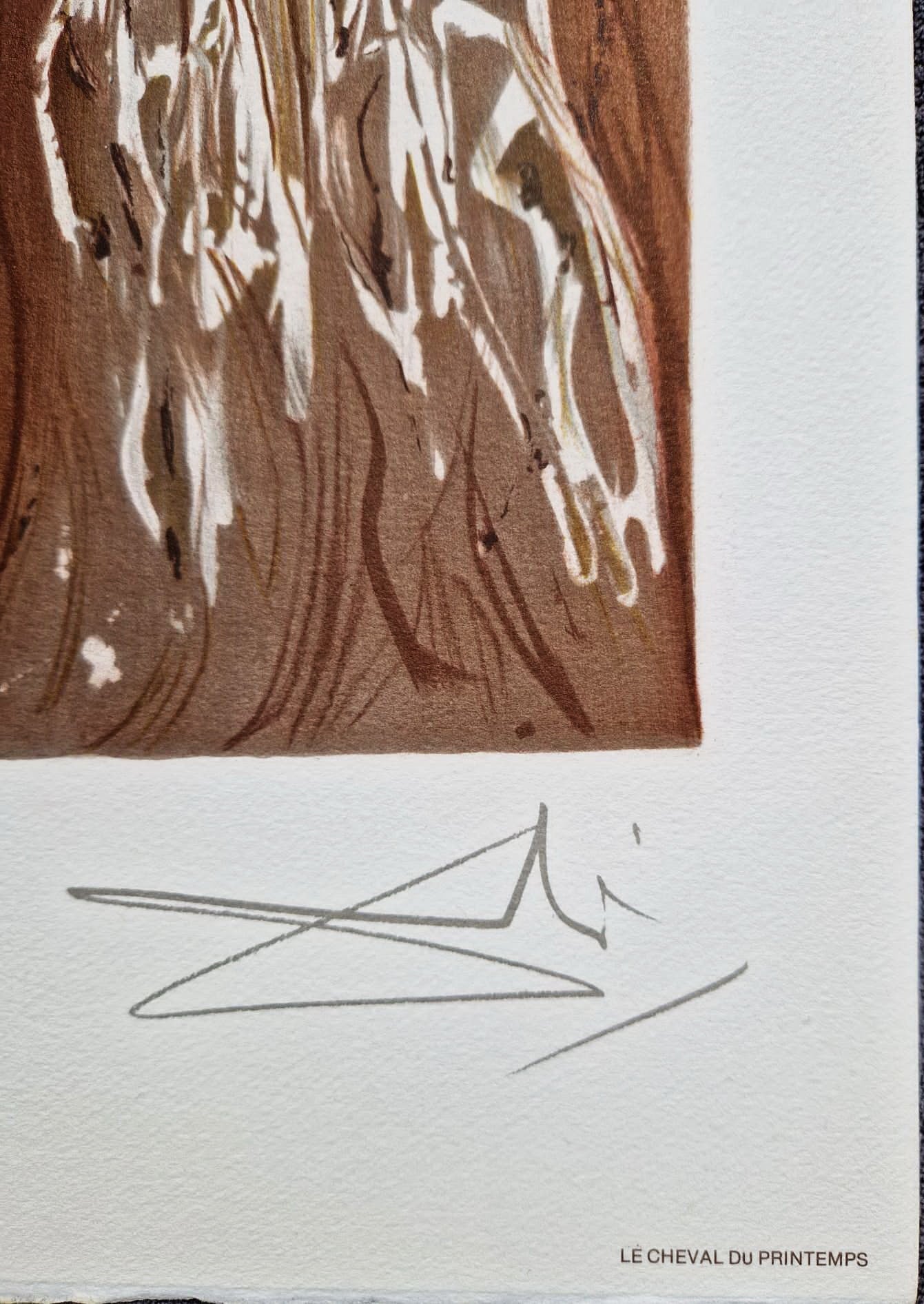 SALVADOR DALI - Le Cheval du Printemps (Certificate) (Unframed) Original lithograph by S.P.A.D.E.M (Israel)