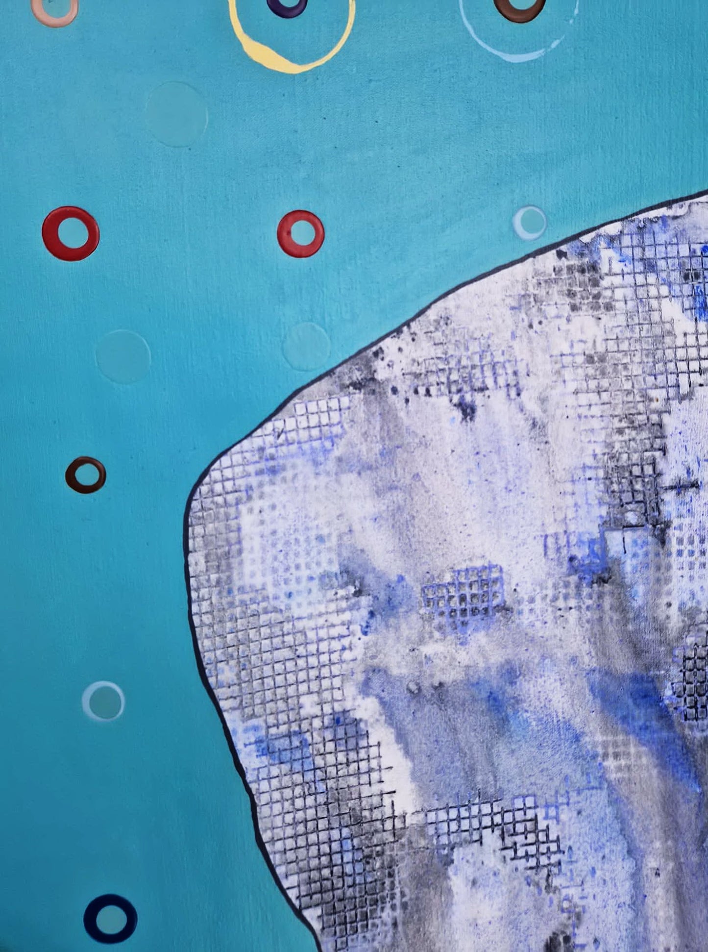 YOAV BRENER - Synaptic Silhouette (UNIQUE - acrylic/oil painting) (Unframed)