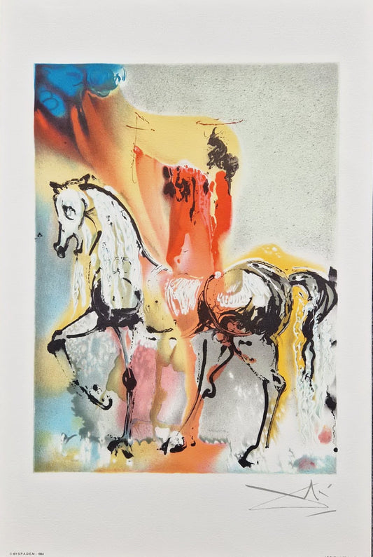 SALVADOR DALI - Le Chevalier Chretien (Certificate) (Unframed) Original lithograph by S.P.A.D.E.M (Israel)
