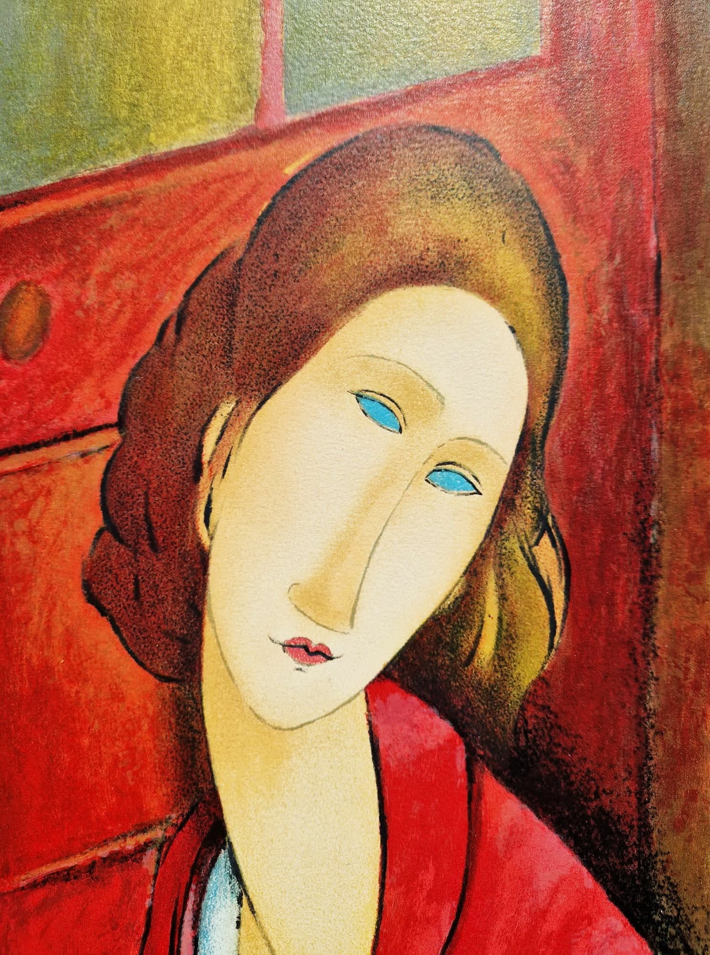 AMEDEO MODIGLIANI - Portrét Jeanne Hébuternovej (bez rámu), litografia