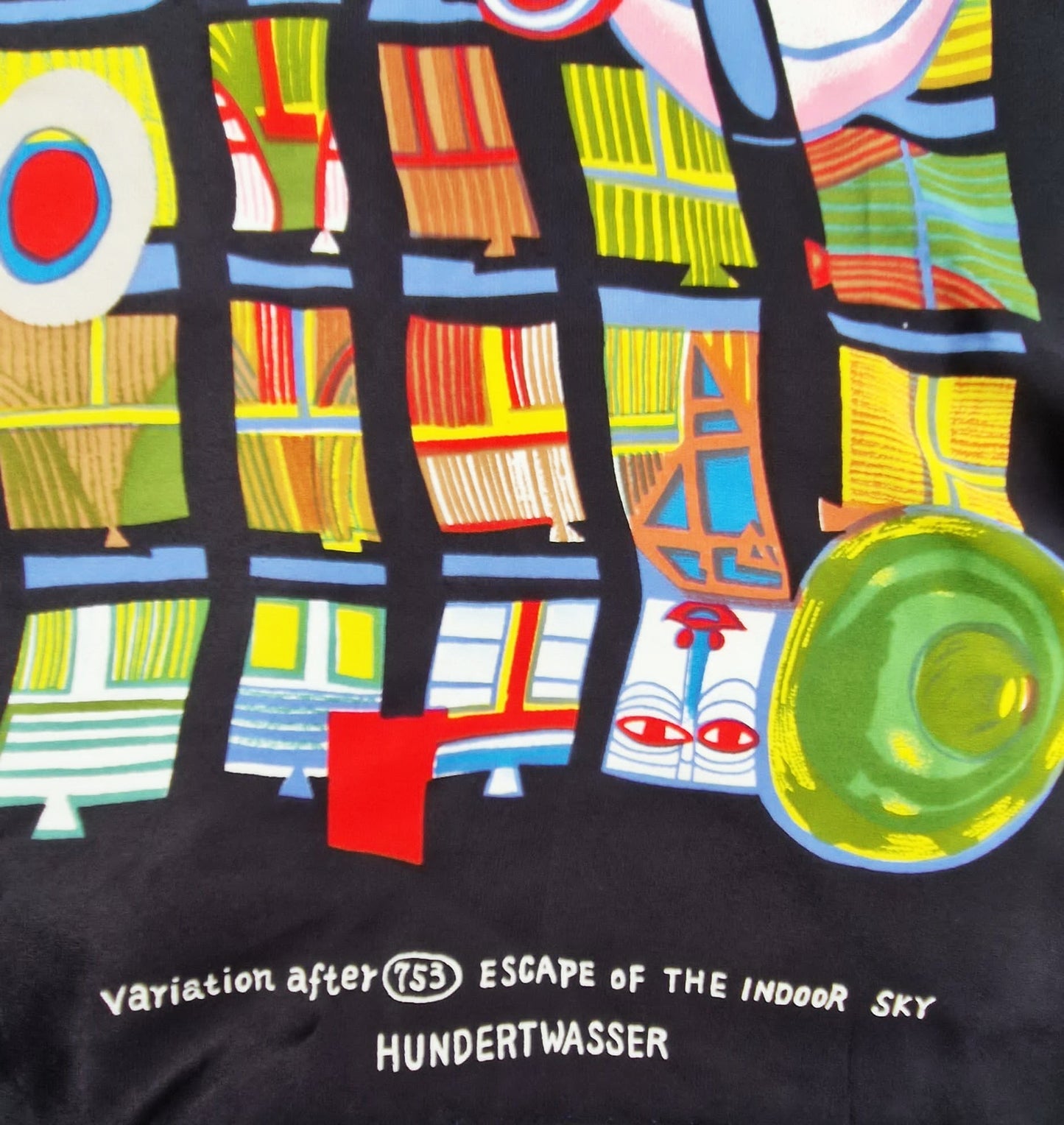 FRIEDENSREICH HUNDERTWASSER - Escape of the Indoor Sky ( Ladies Scarf ) Art Print from Gallery