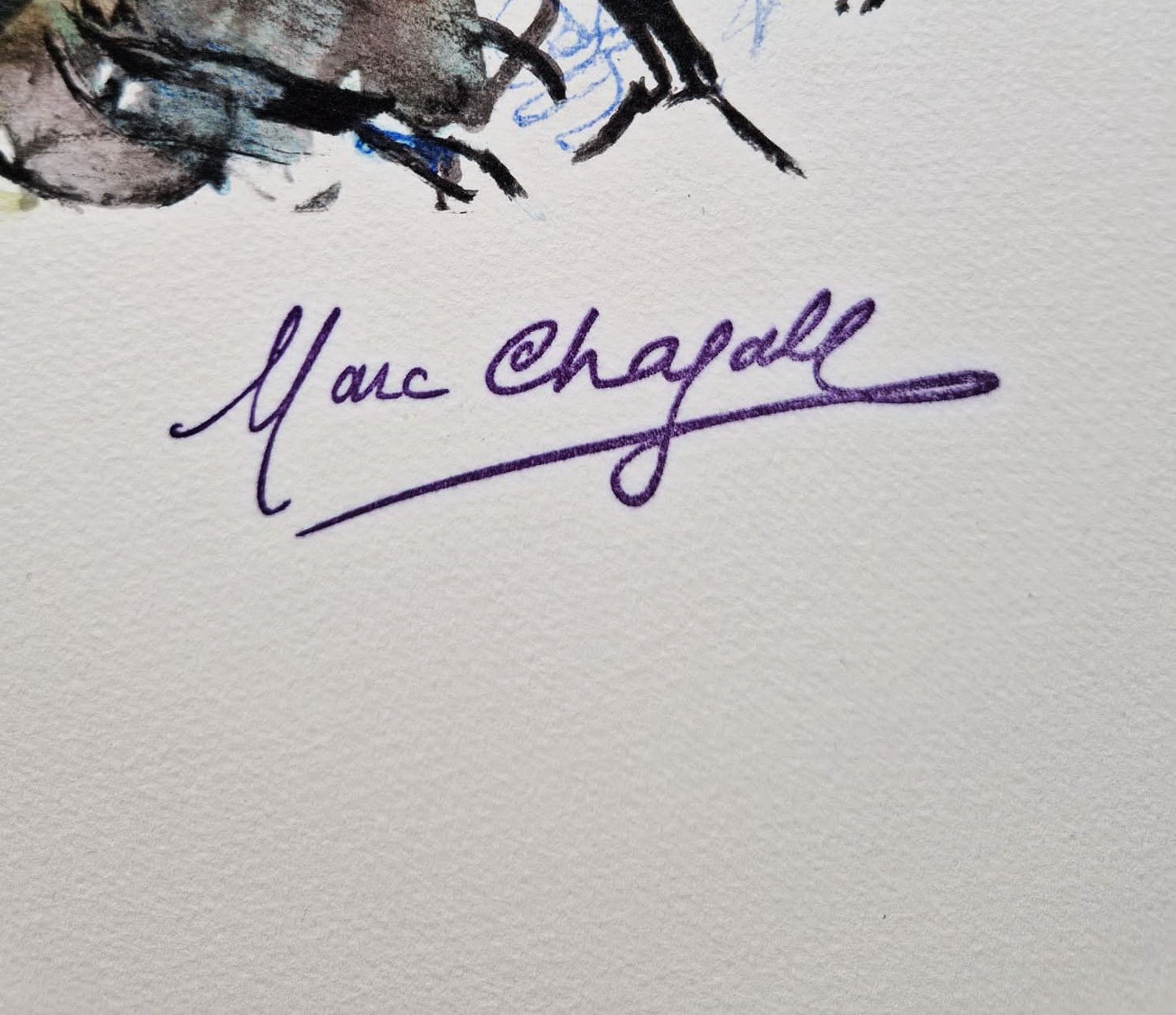 MARC CHAGALL - Odpočinok s červeným oslom (bez rámu), litografia
