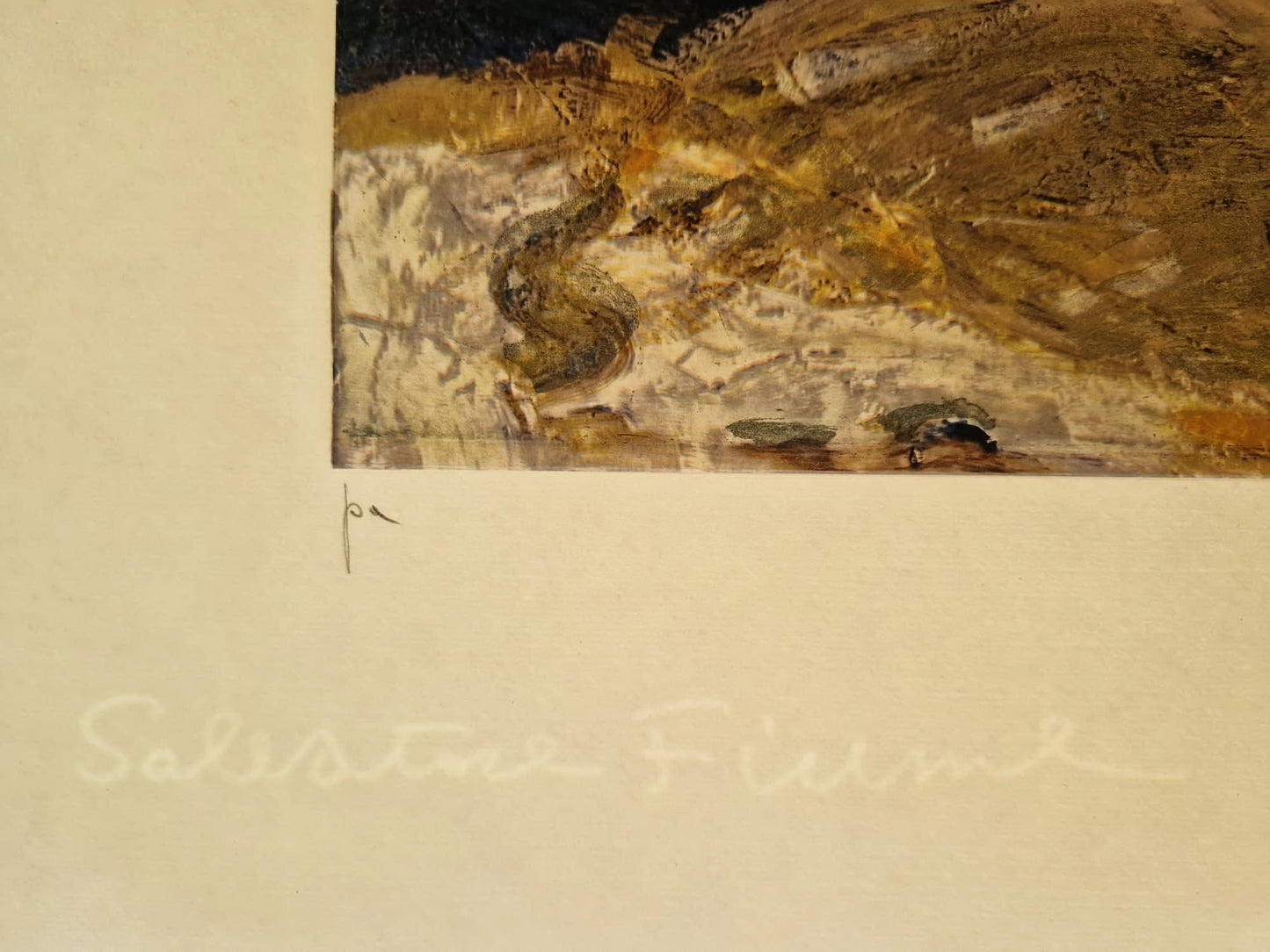 SALVATORE FIUME – Modella dalle calze rosse (Unframed), Lithograph