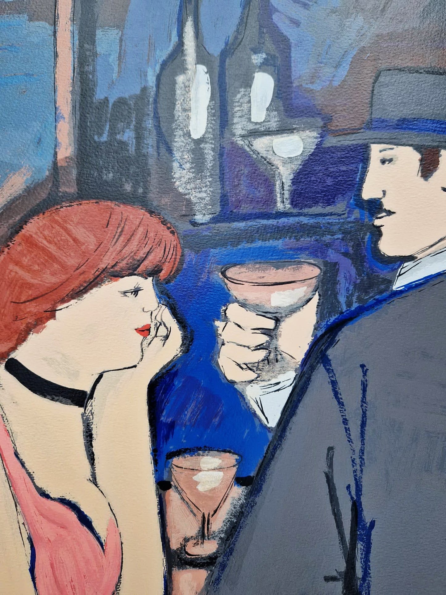 NORA KLEIN - Intimita pri bare (Bez rámu), Serigrafia