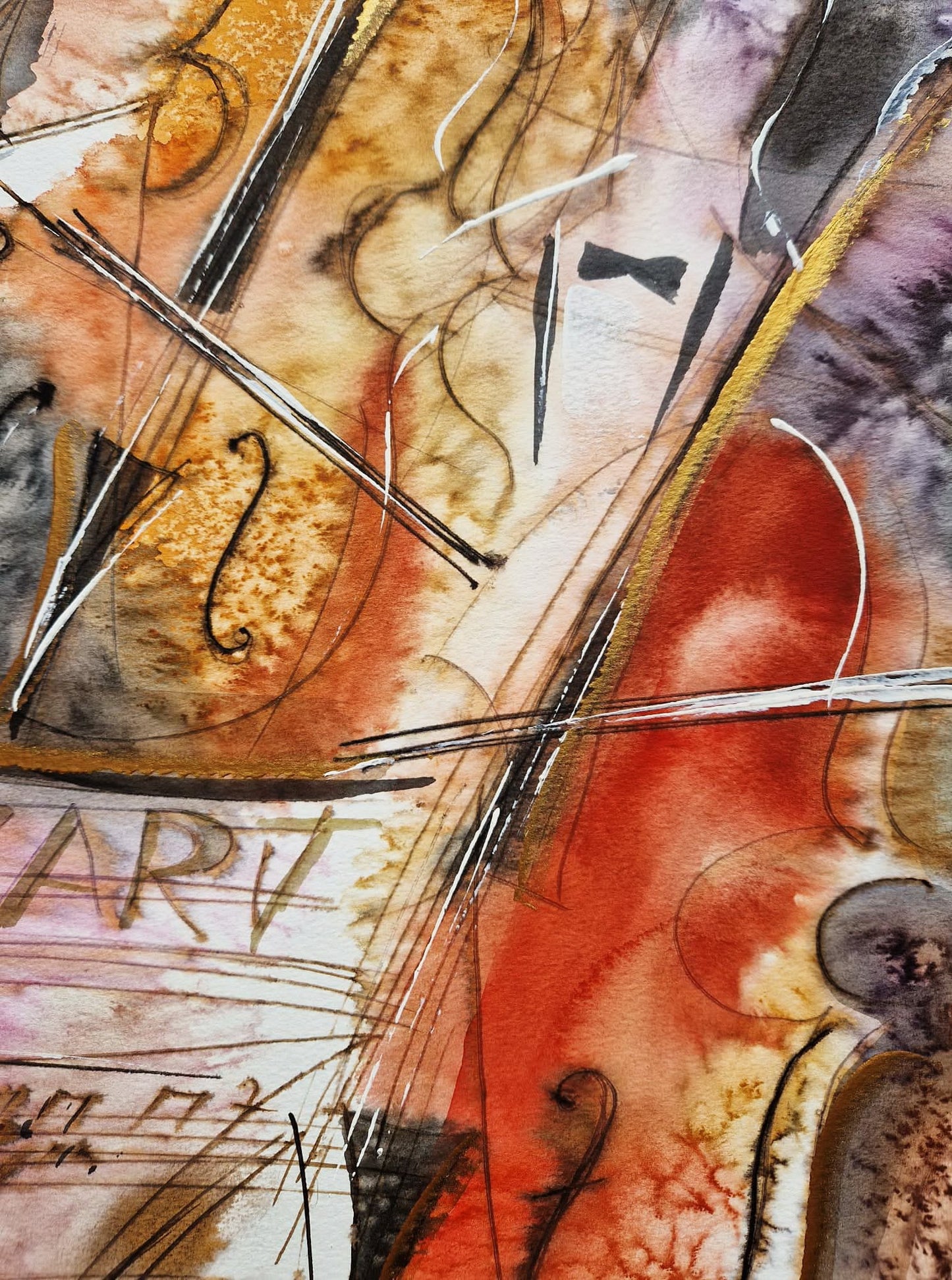 MICHAEL ROZENVAIN - Mozart (UNIQUE - Watercolor) (Unframed)