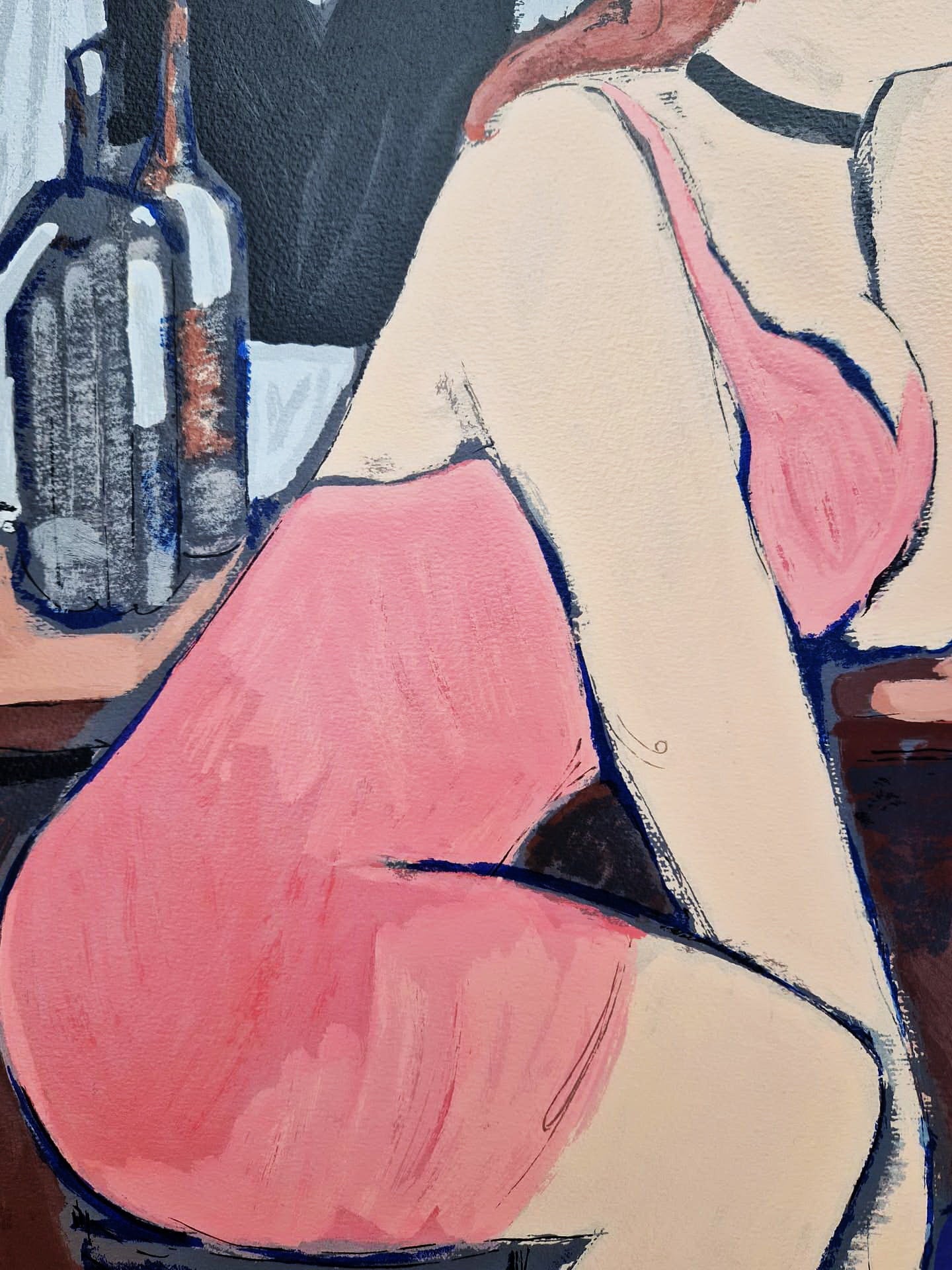 NORA KLEIN - Intimita pri bare (Bez rámu), Serigrafia