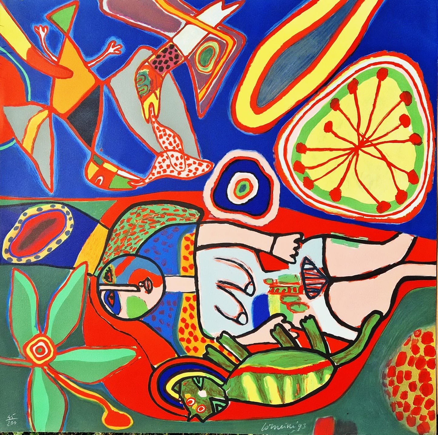 GUILLAUME CORNEILLE - Au Coeur de L ete (Unframed), Lithograph