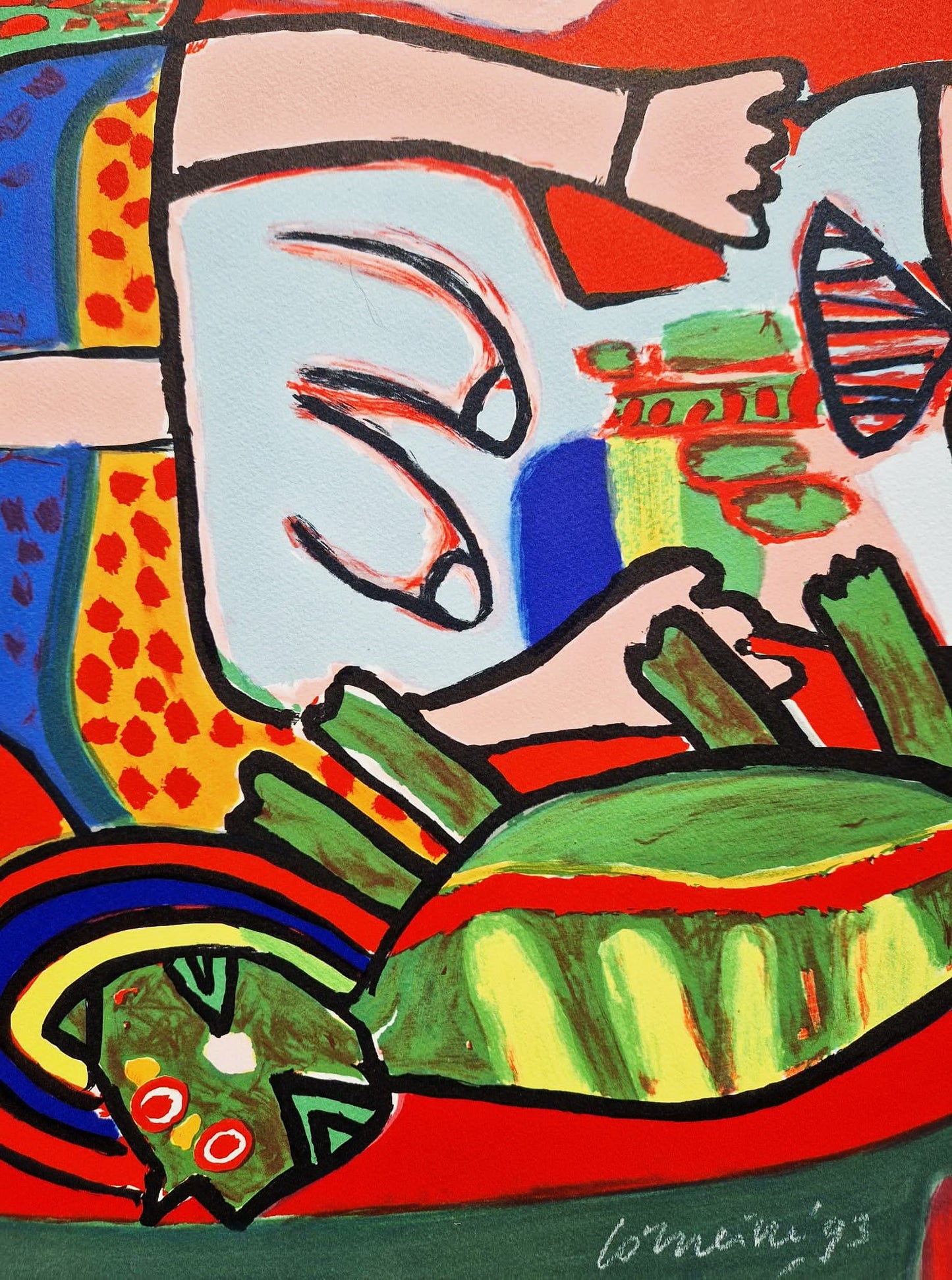 GUILLAUME CORNEILLE - Au Coeur de L ete (Unframed), Lithograph