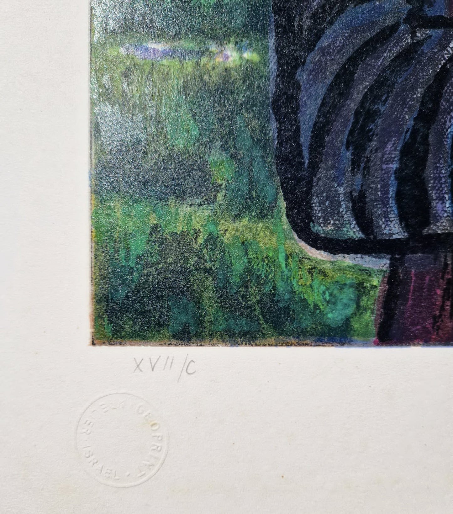 YOSL BERGNER – Chlapec s olivovou ratolesťou (bez rámu), litografia