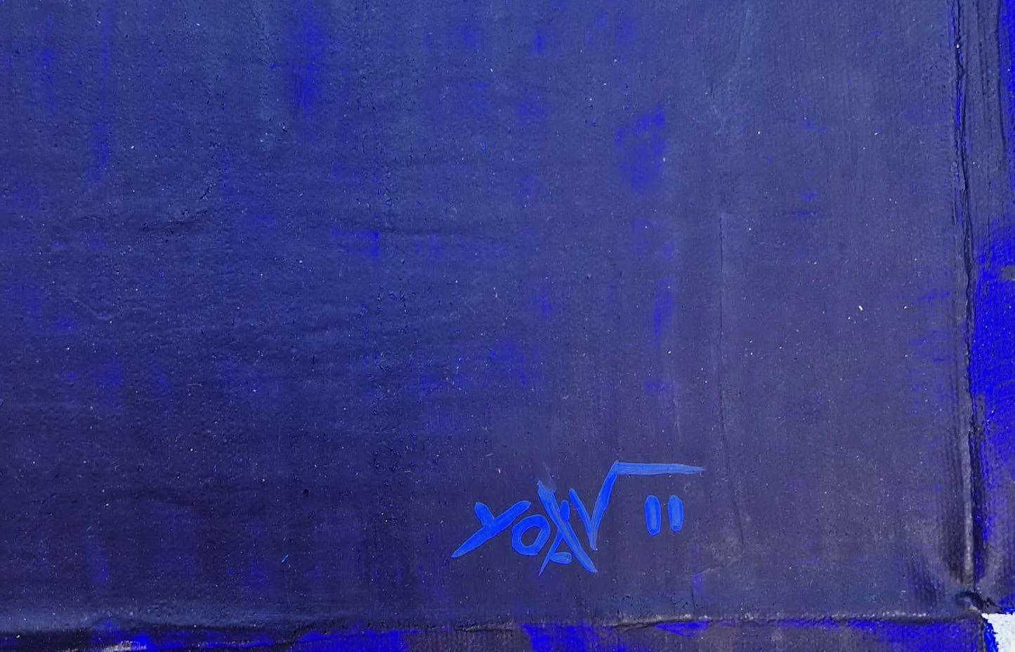 YOAV BRENER - Indigo Rhythm (UNIQUE - acrylic/oil painting) (Unframed)